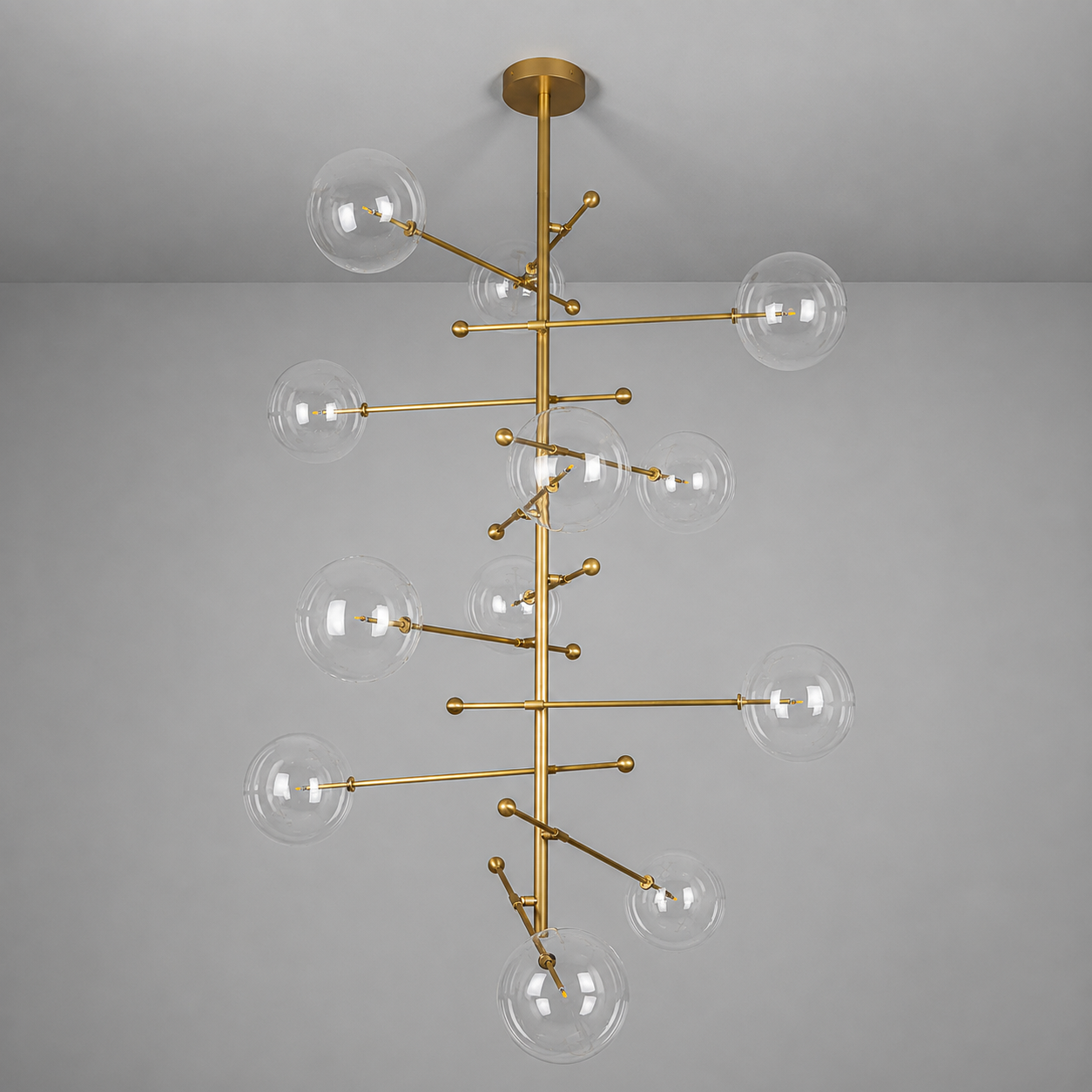Schwung RD15 12 Arms Chandelier - Transparent Glass