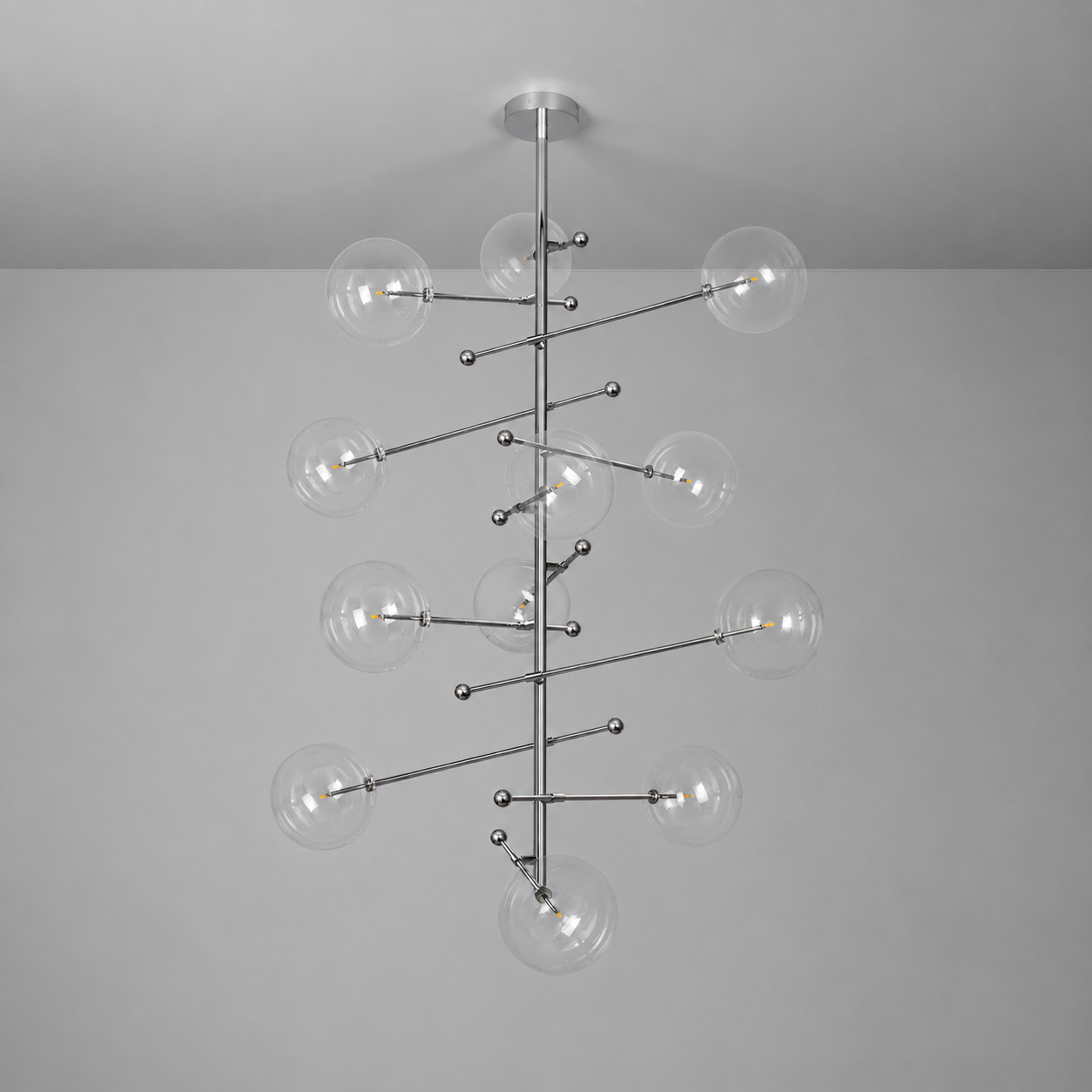 Schwung RD15 12 Arms Chandelier - Transparent Glass