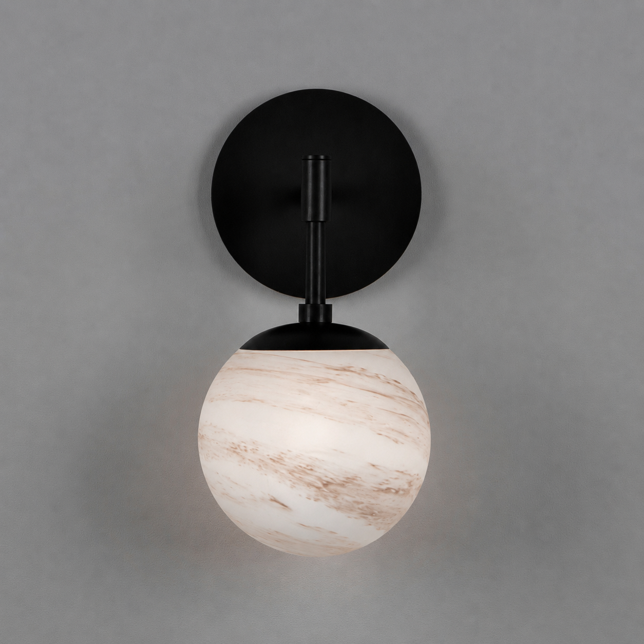 Schwung Sunset Wall Sconce Light - Marble Glass