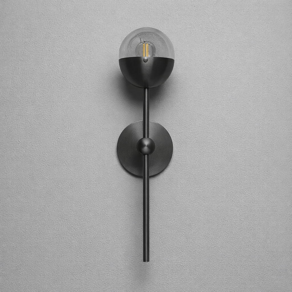 Schwung Molecule Single Wall Sconce Light - Transparent Glass