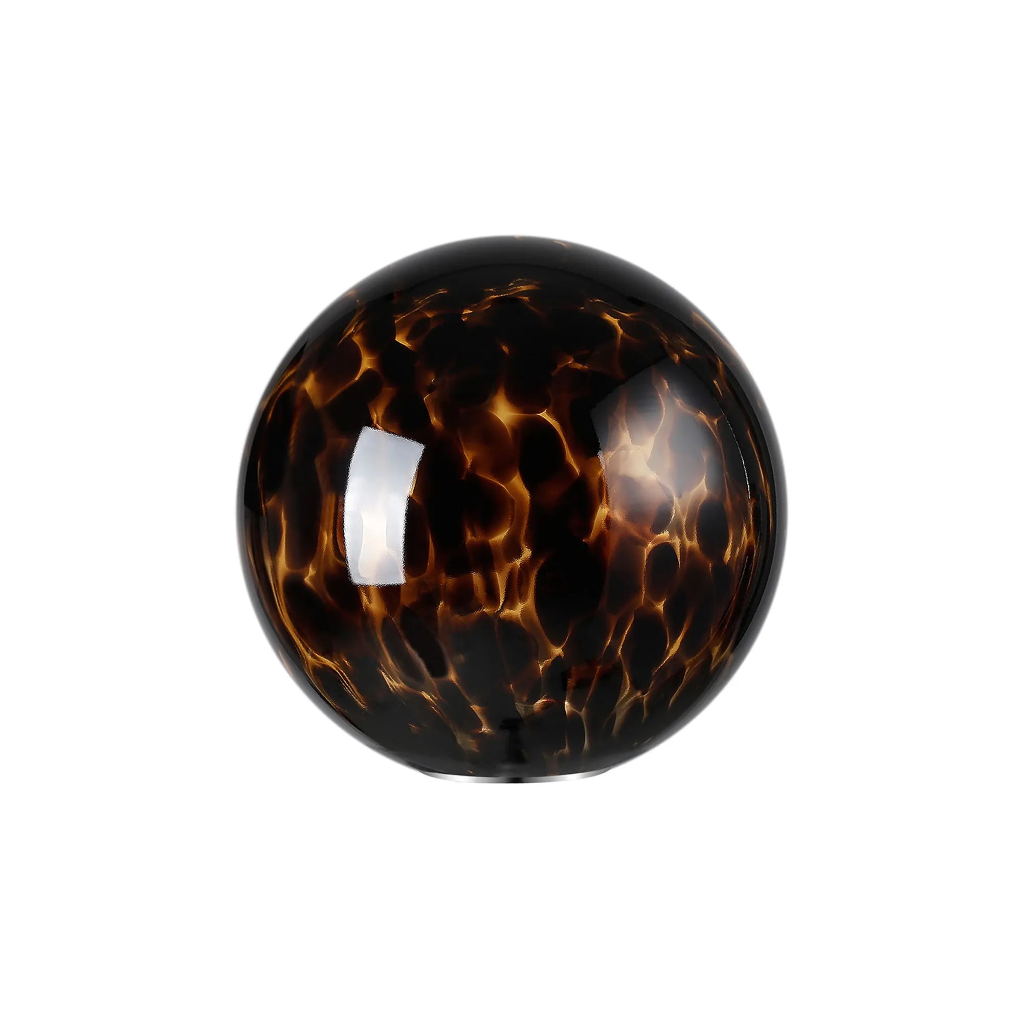 Sycamore 15cm Round Tortoise Shell Glass Shade (M) - Brown & Amber