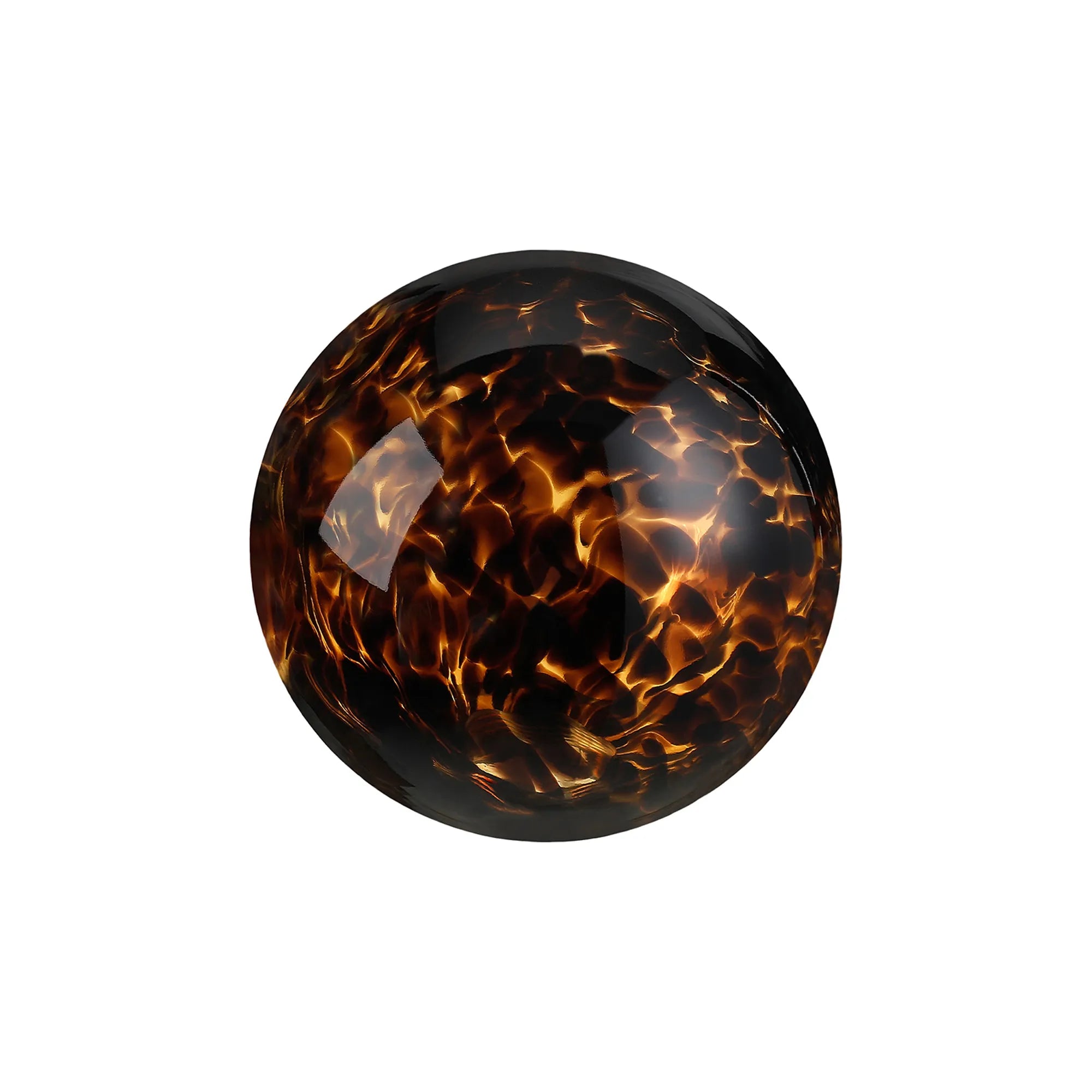 Sycamore 15cm Round Tortoise Shell Glass Shade (M) - Brown & Amber