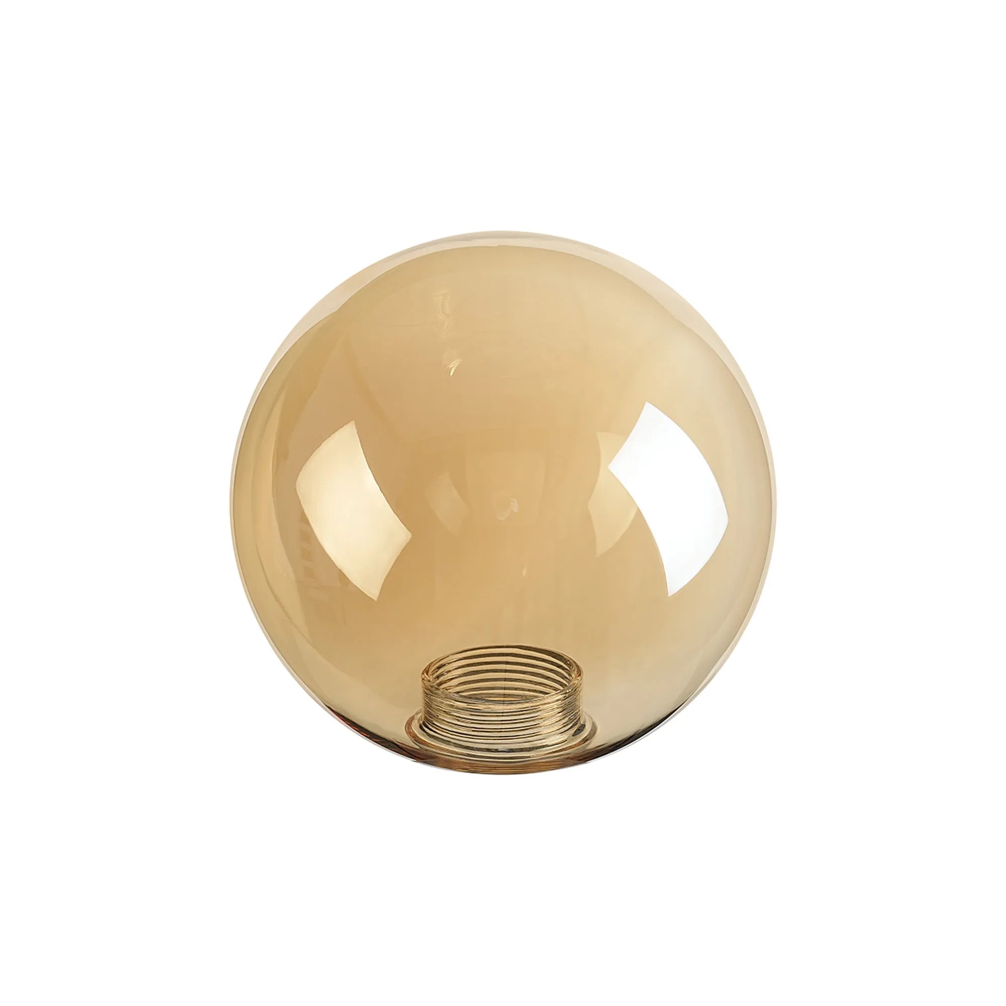 Sycamore 15cm Round Glass Shade - Amber Plated