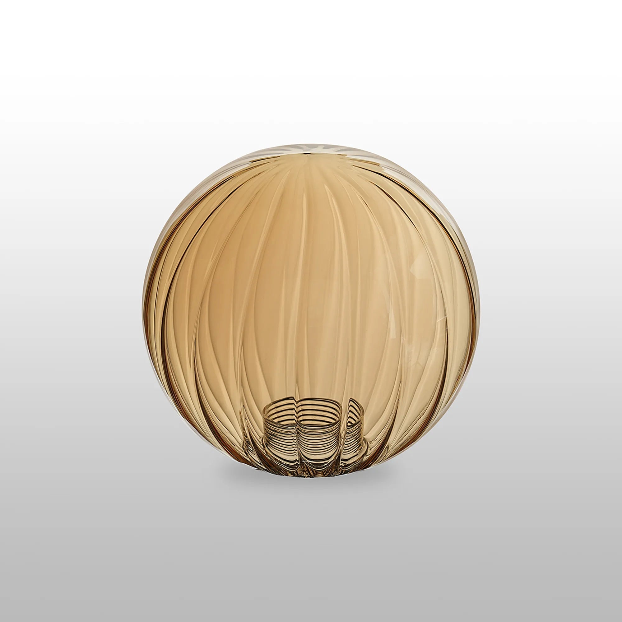 Sycamore 15cm Round Segment Glass Shade - Amber Plated
