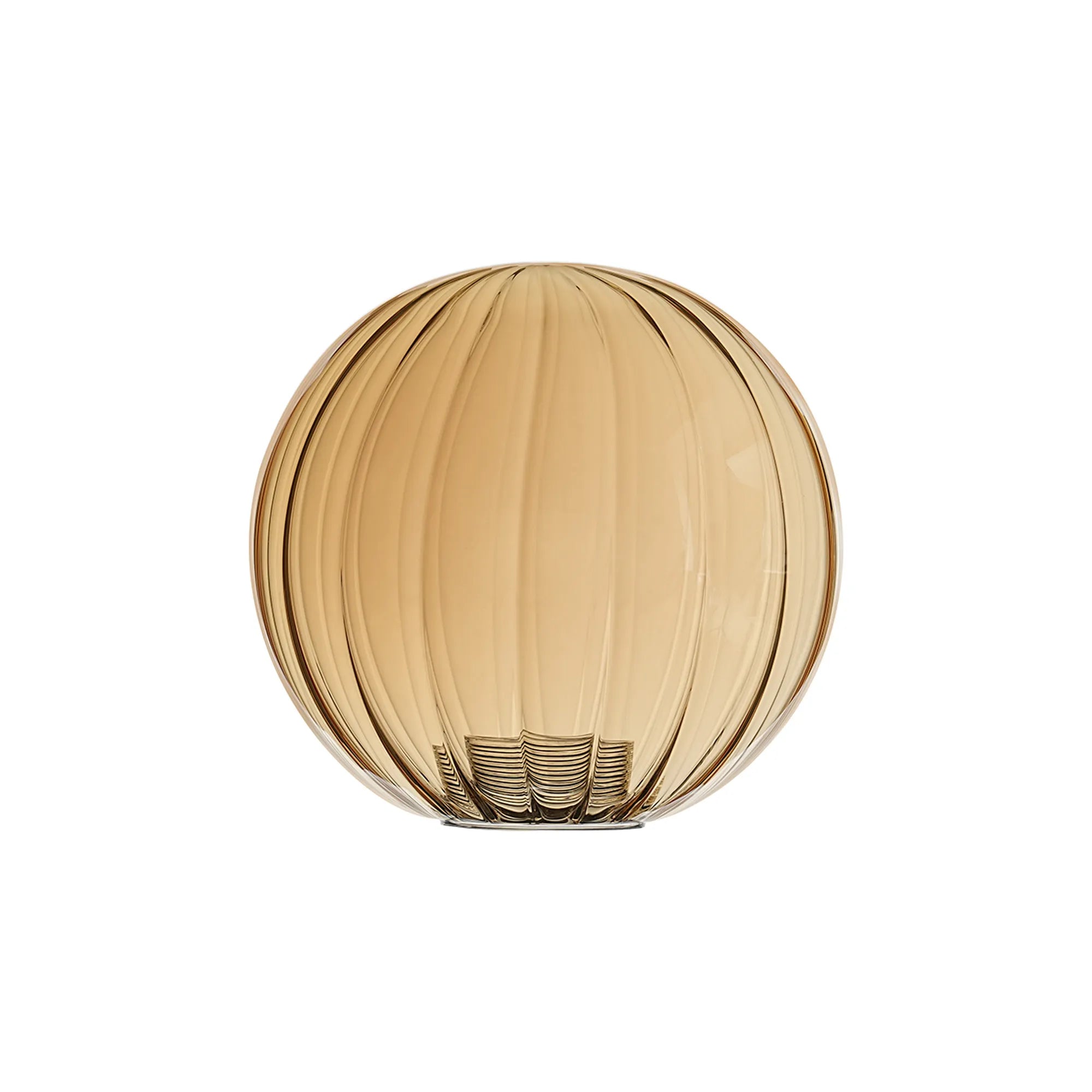 Sycamore 15cm Round Segment Glass Shade - Amber Plated