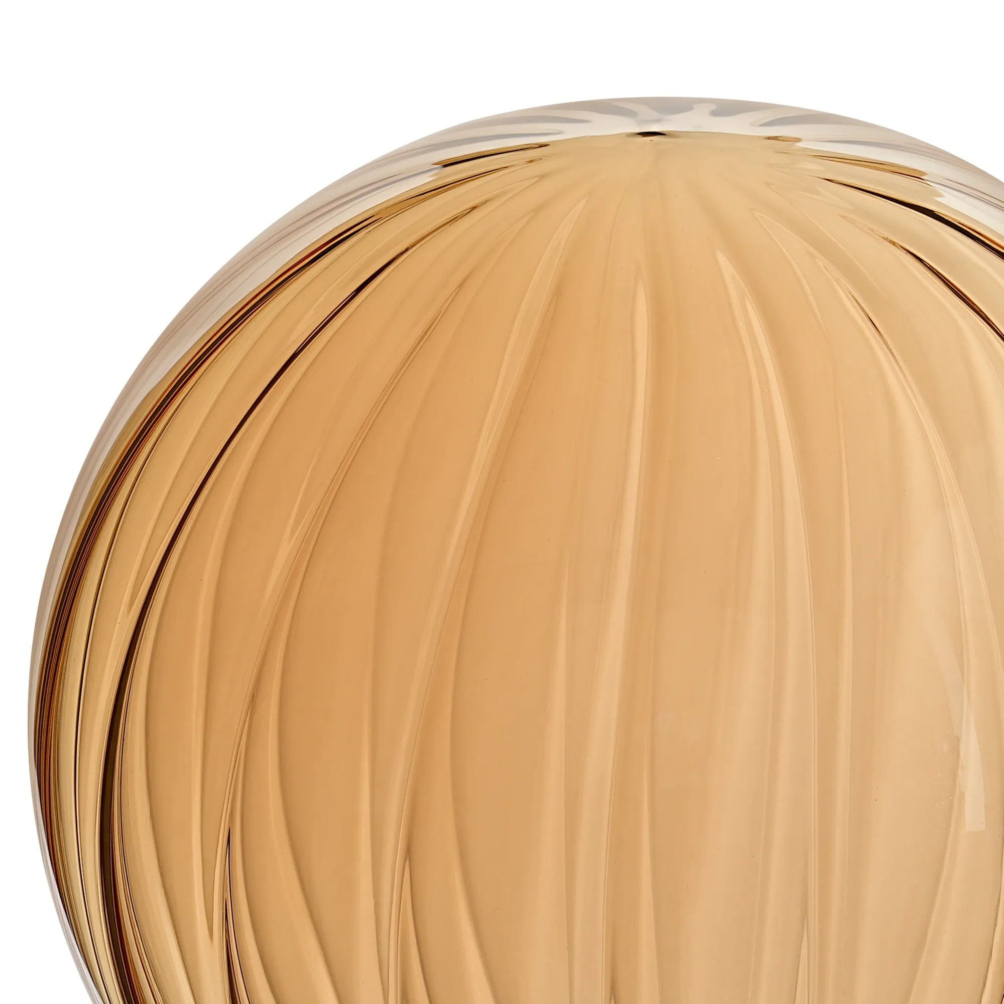 Sycamore 15cm Round Segment Glass Shade - Amber Plated