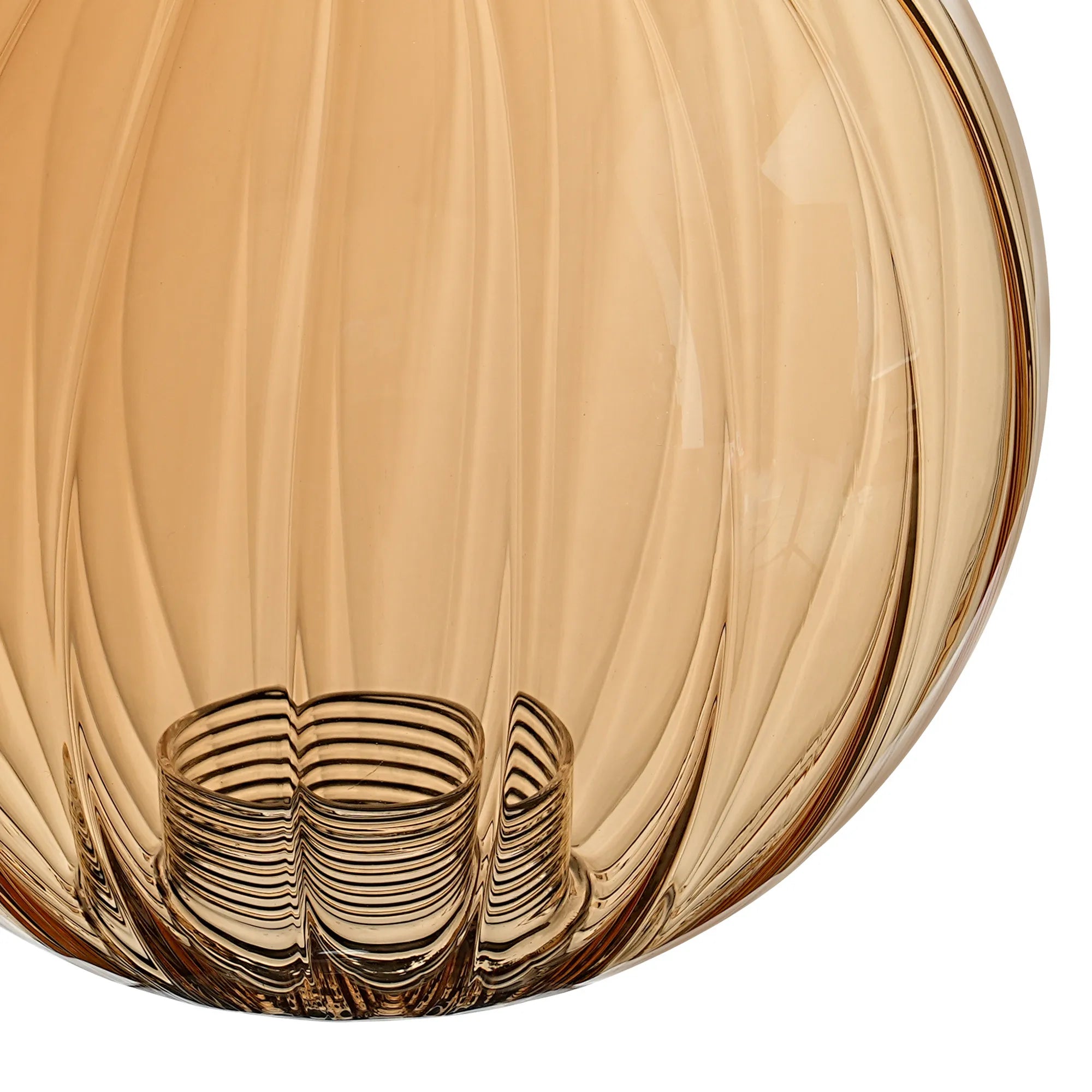 Sycamore 15cm Round Segment Glass Shade - Amber Plated