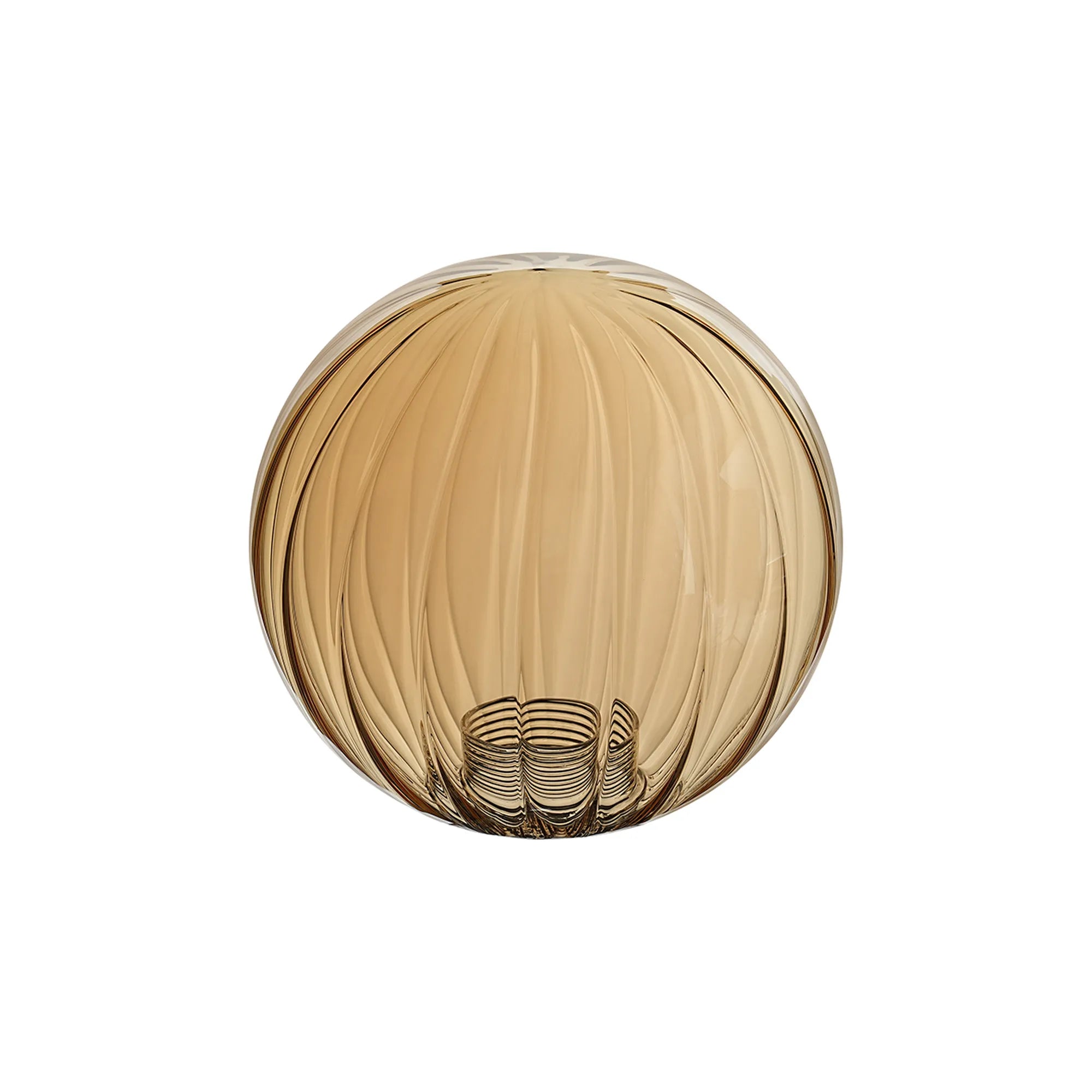 Sycamore 15cm Round Segment Glass Shade - Amber Plated