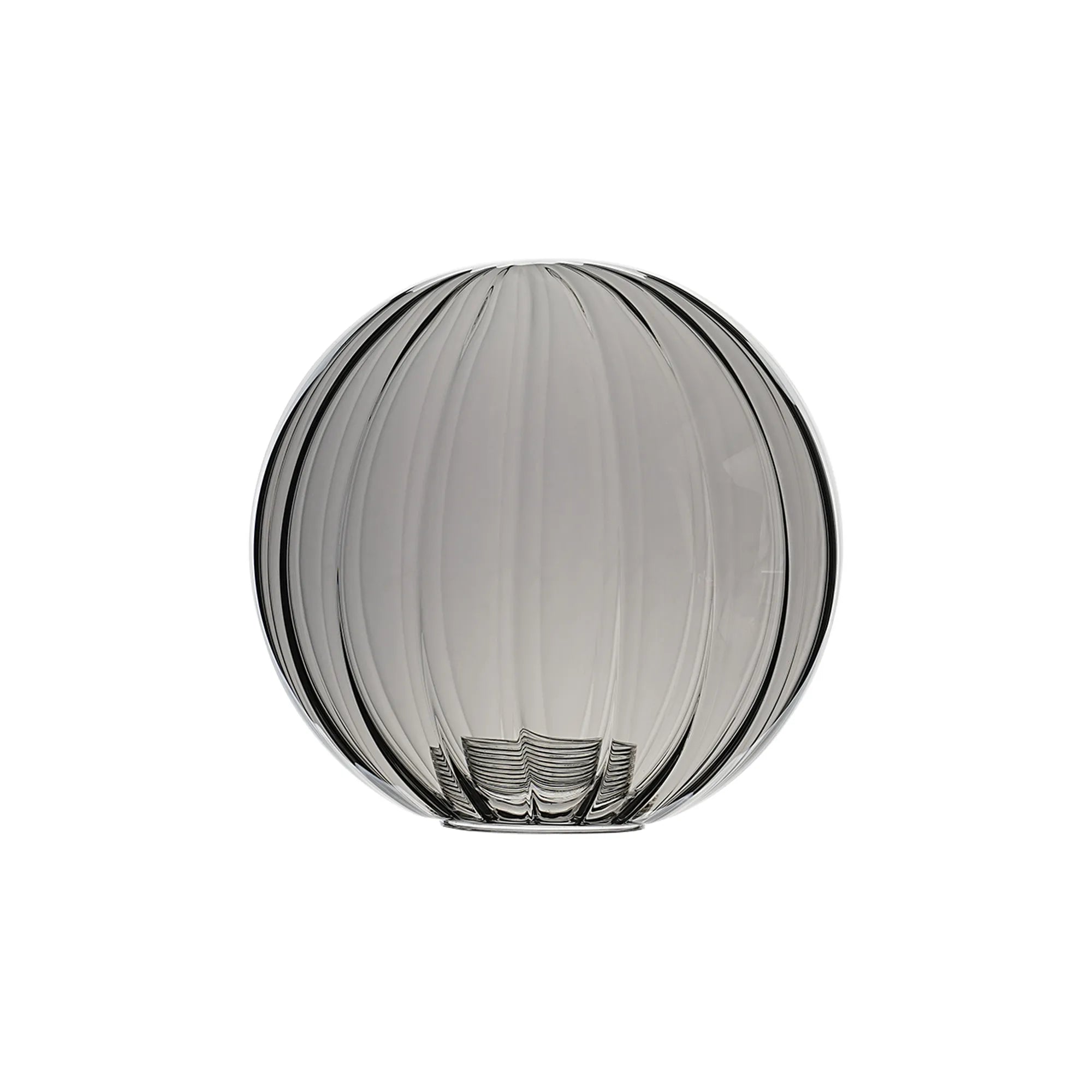 Sycamore 15cm Round Segment Glass Shade - Smoke Plated