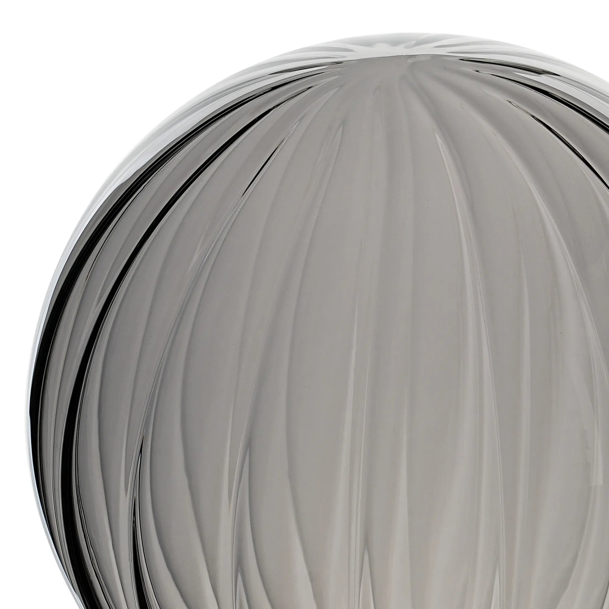 Sycamore 15cm Round Segment Glass Shade - Smoke Plated
