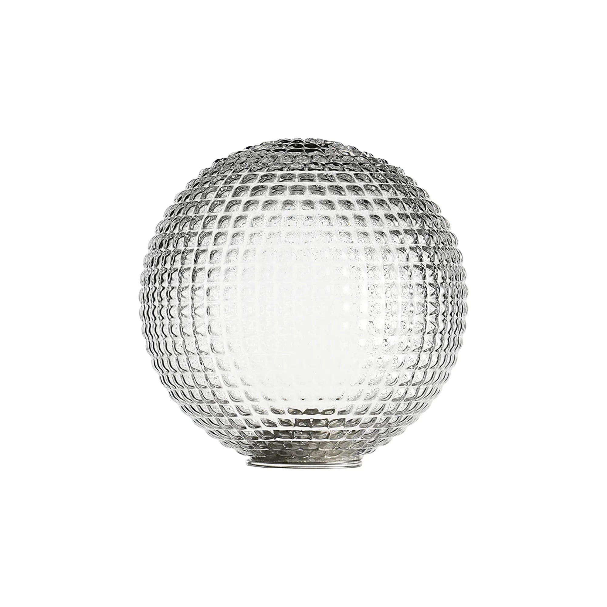Sycamore 15cm Round Textured Diamond Pattern Glass Shade - Clear