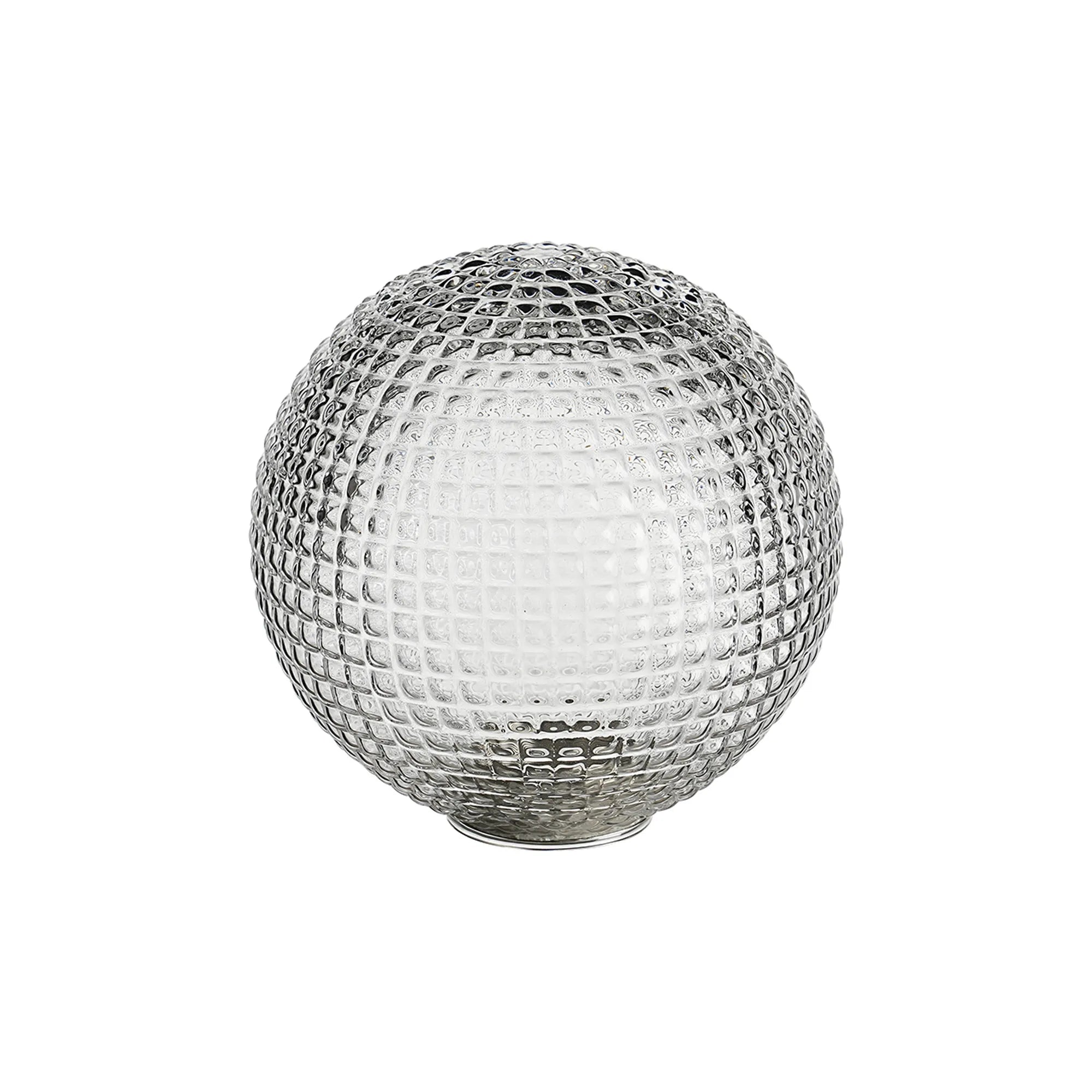 Sycamore 15cm Round Textured Diamond Pattern Glass Shade - Clear