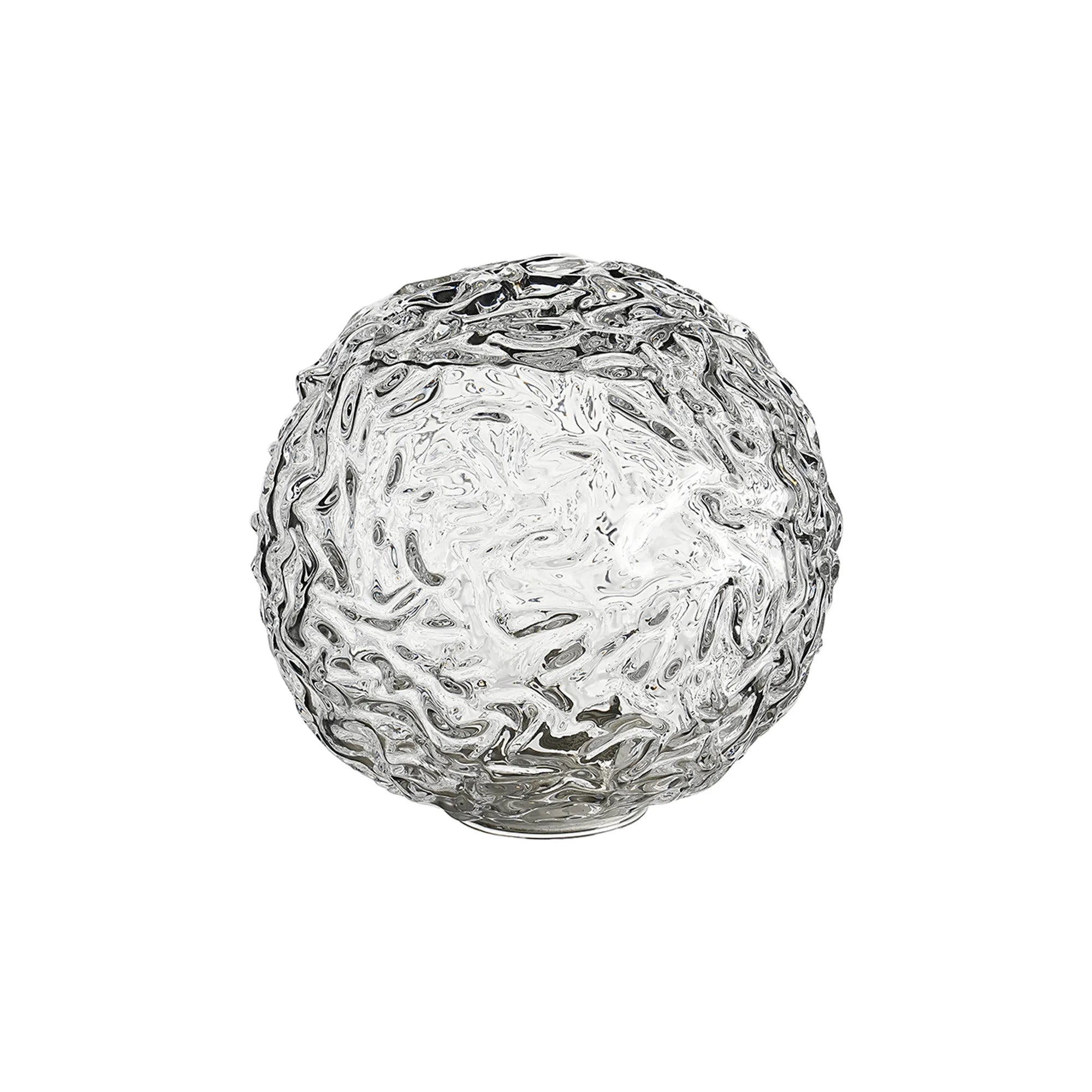 Sycamore 15cm Round Textured Crumple Glass Shade - Clear