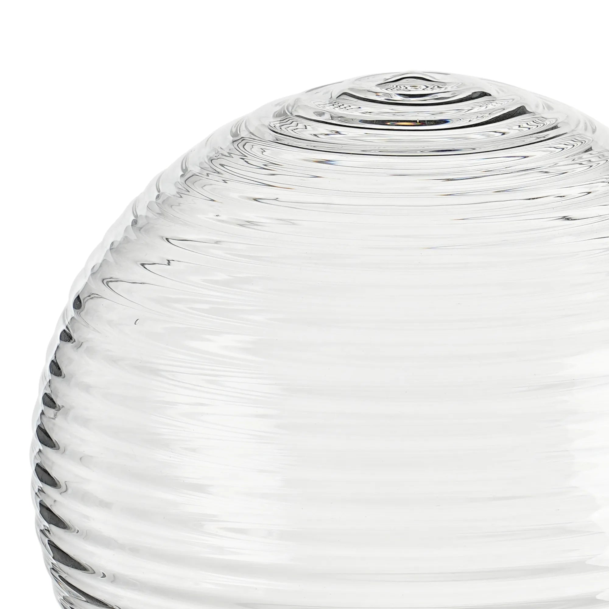 Sycamore 15cm Round Ribbed Glass Shade - Clear