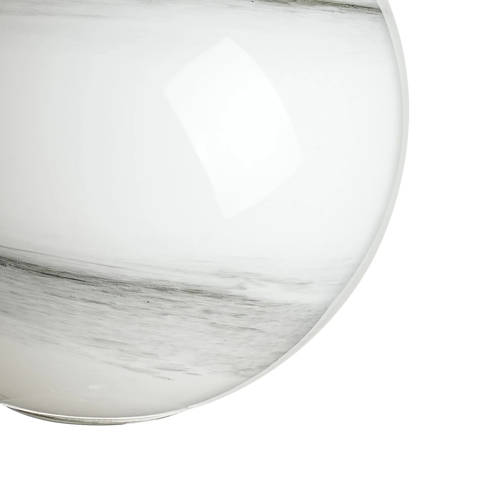 Sycamore 15cm Round Marble Effect Glass Shade -White & Grey