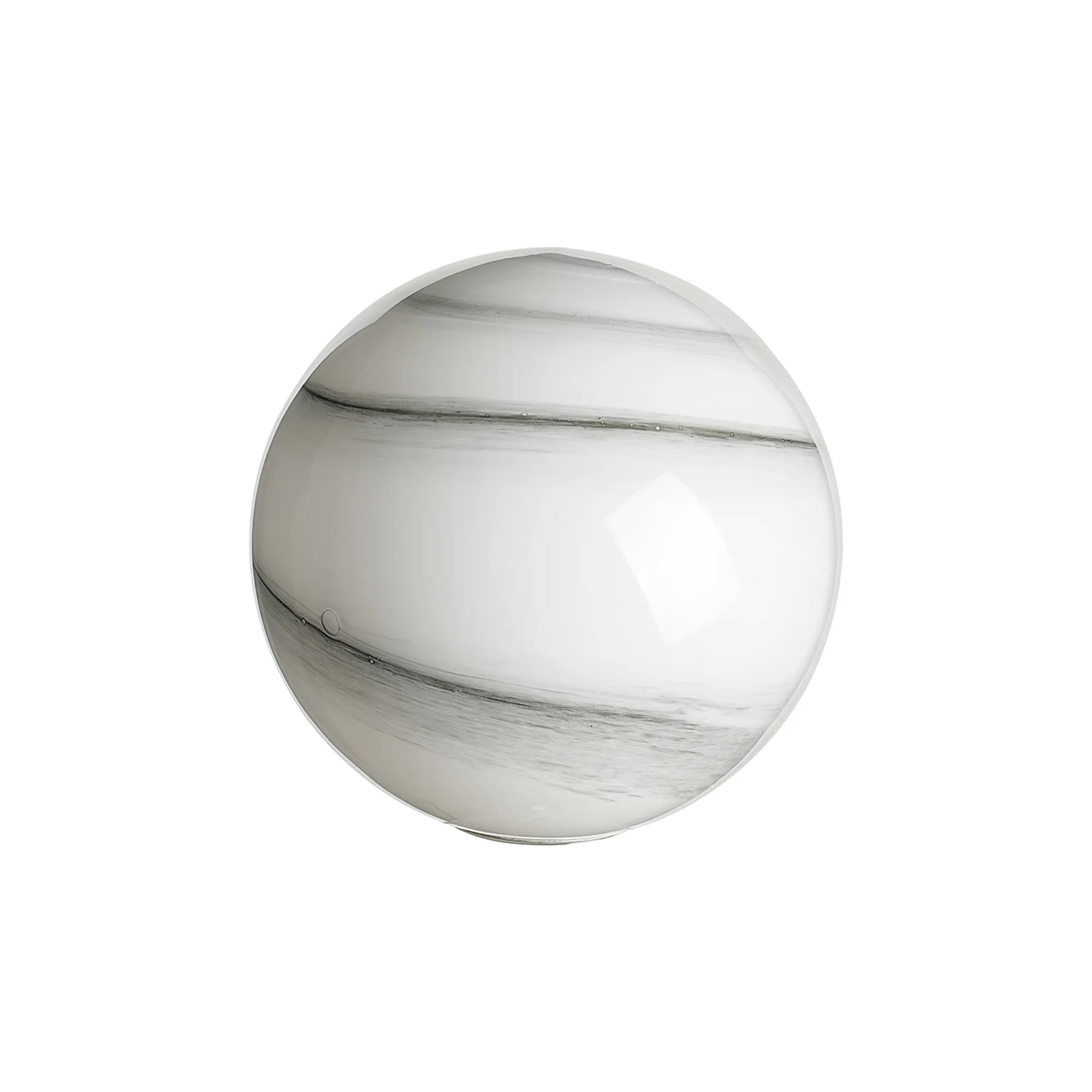 Sycamore 15cm Round Marble Effect Glass Shade -White & Grey