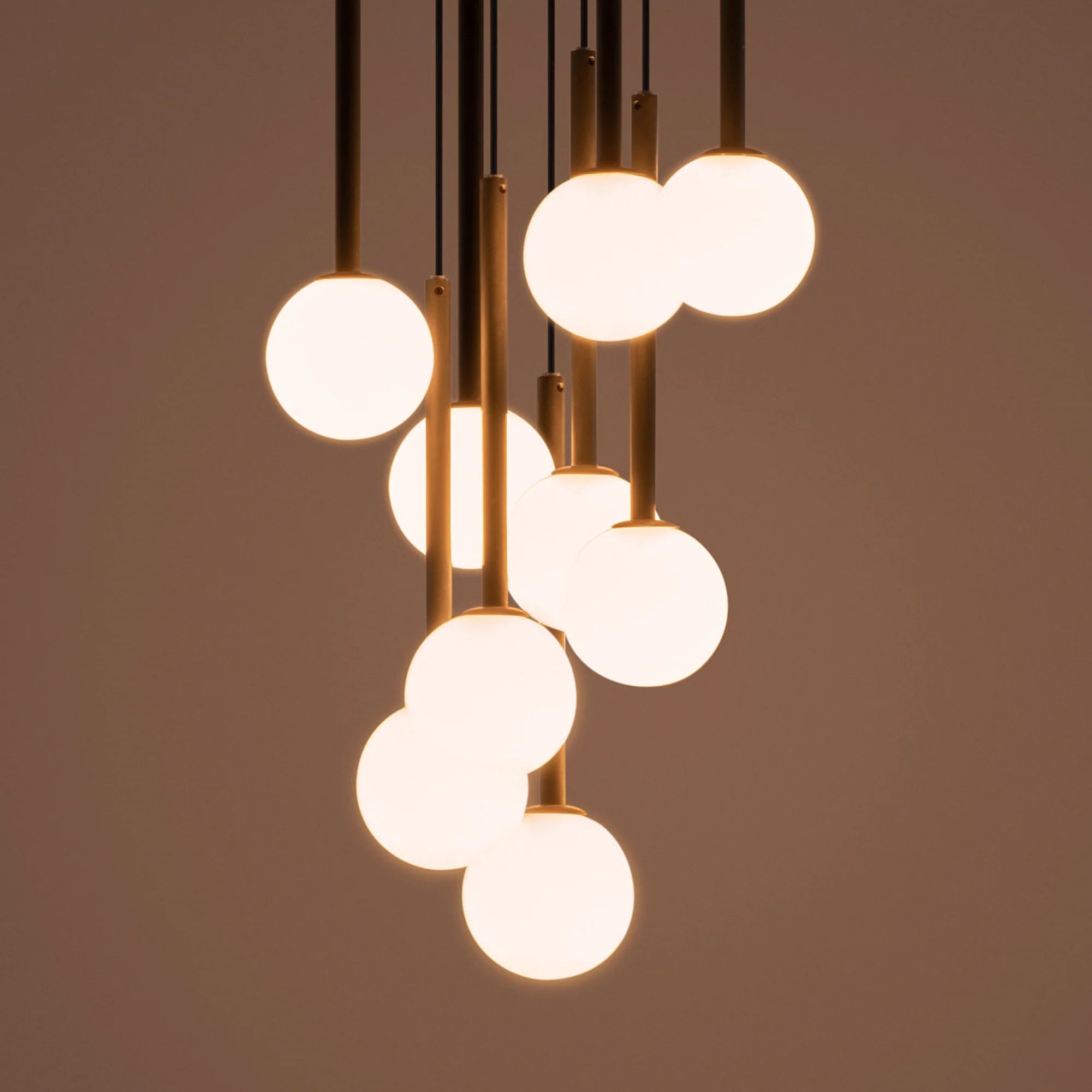 houseof. Opal Ball Cluster Ceiling Light - Charcoal