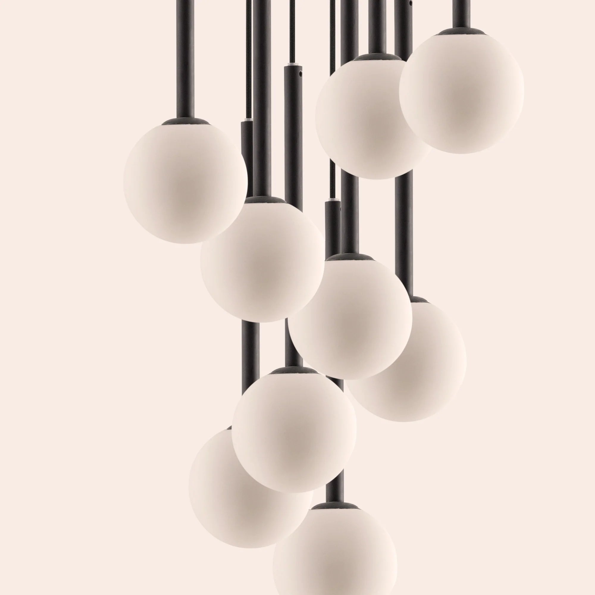 houseof. Opal Ball Cluster Ceiling Light - Charcoal