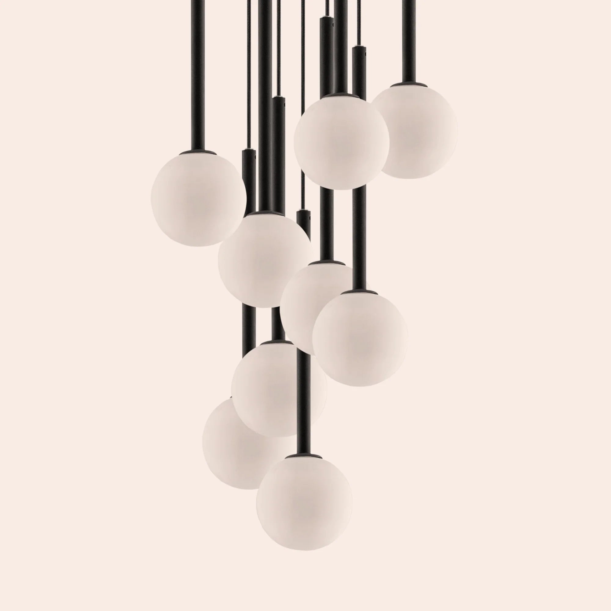 houseof. Opal Ball Cluster Ceiling Light - Charcoal