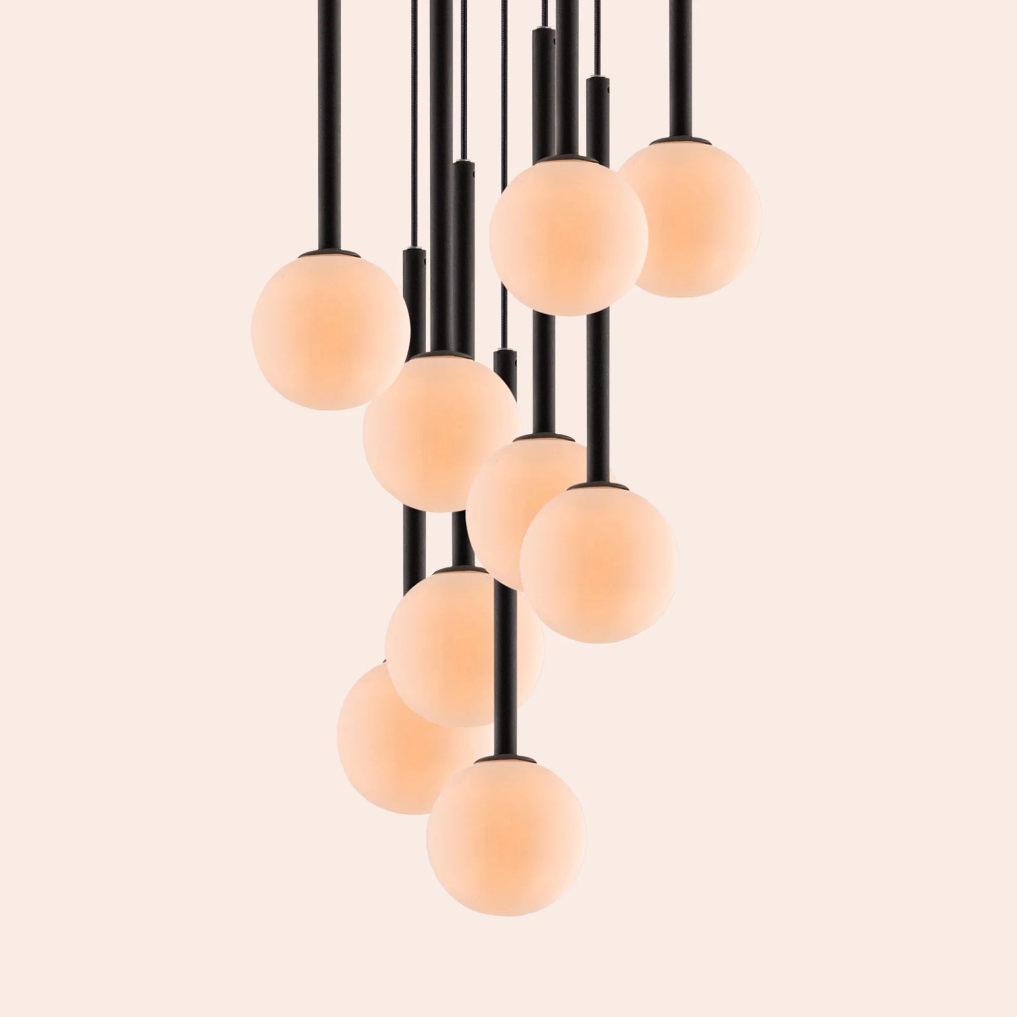 houseof. Opal Ball Cluster Ceiling Light - Charcoal