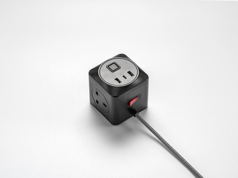 houseof. Extension Lead - Black Fabric Cable