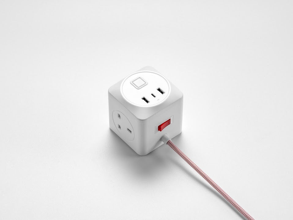 houseof. Extension Lead - Blossom Pink Fabric Cable