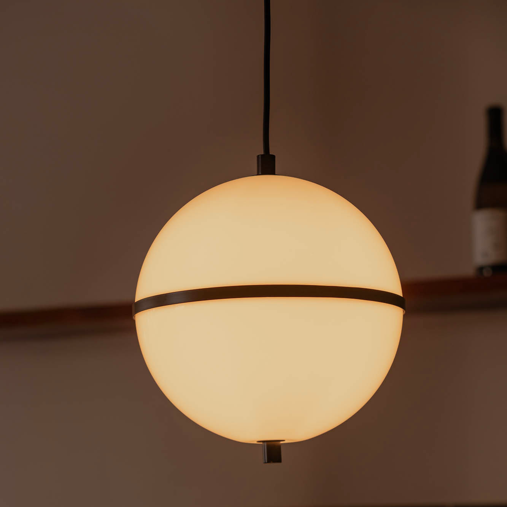 Faro DOME Small Ceiling Pendant Lamp - Satin Black & Gloss White