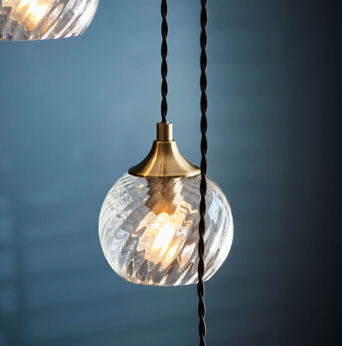 Endon Allegra Spare Shade - Spiral Patterned Glass
