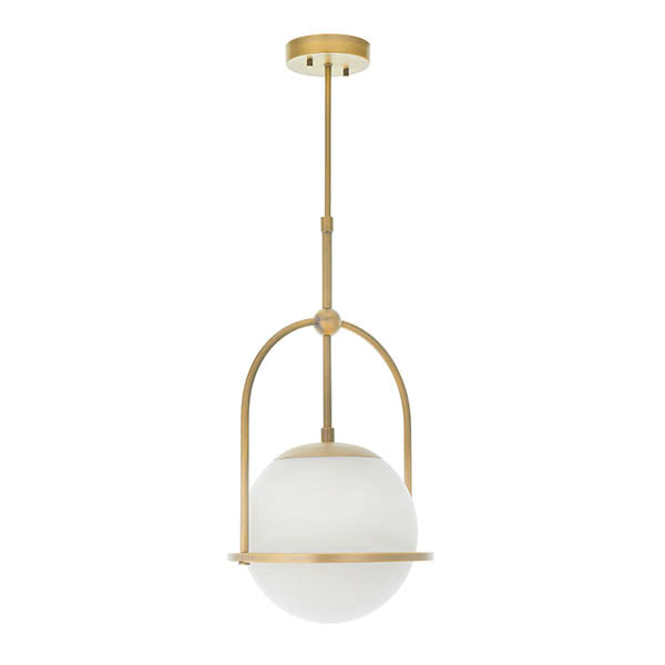 Utopia Sphere Single Pendant - Antique Brass