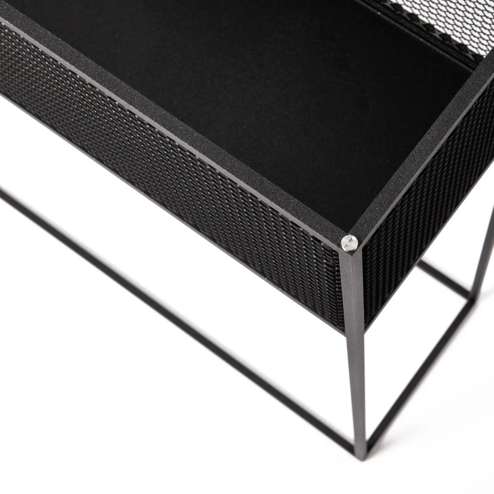 Buster + Punch Meshed Planter - Matt Black Steel