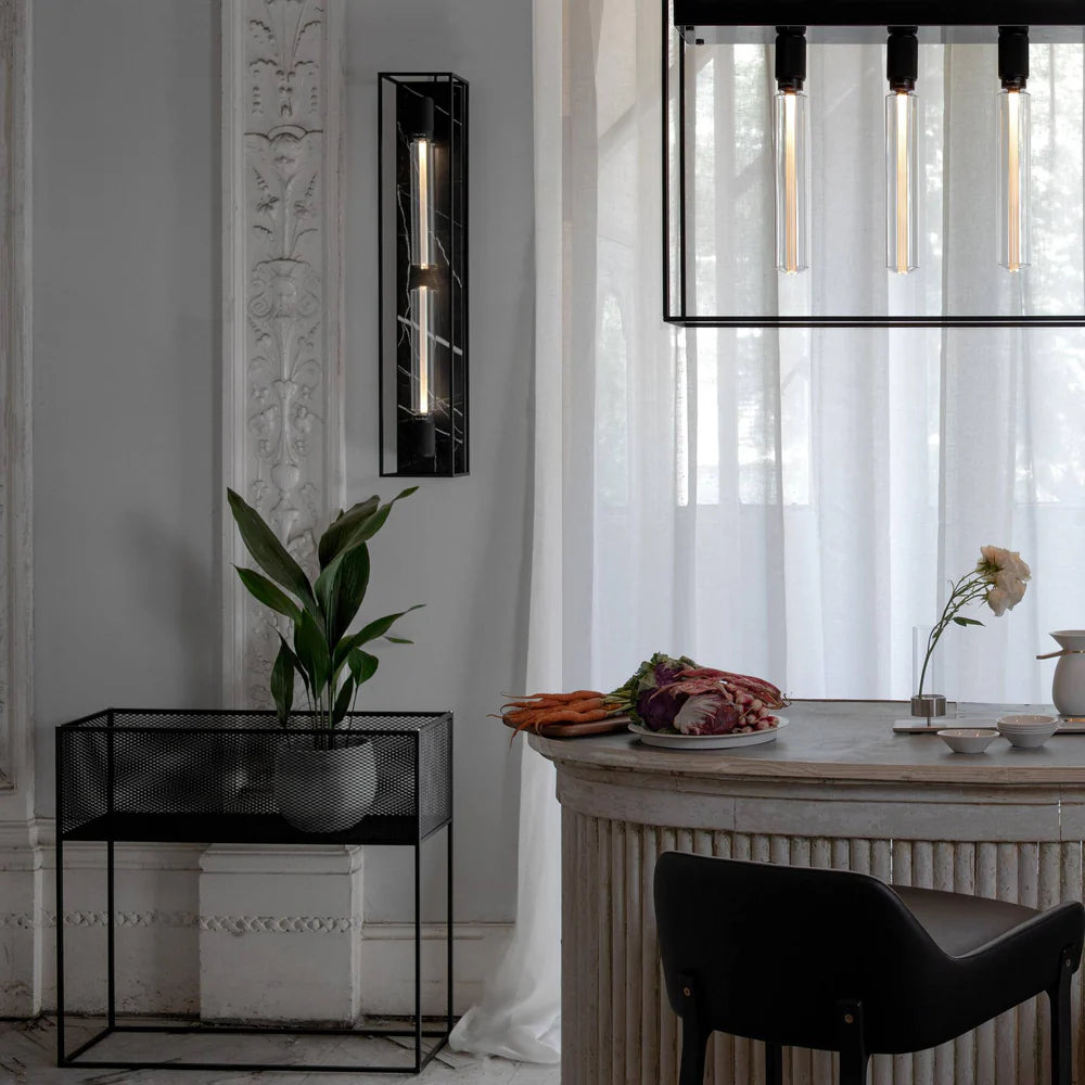 Buster + Punch Meshed Planter - Matt Black Steel