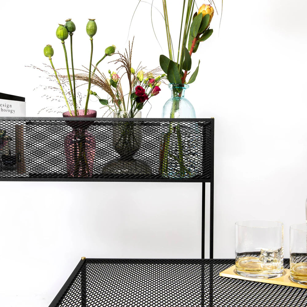 Buster + Punch Meshed Planter - Matt Black Steel