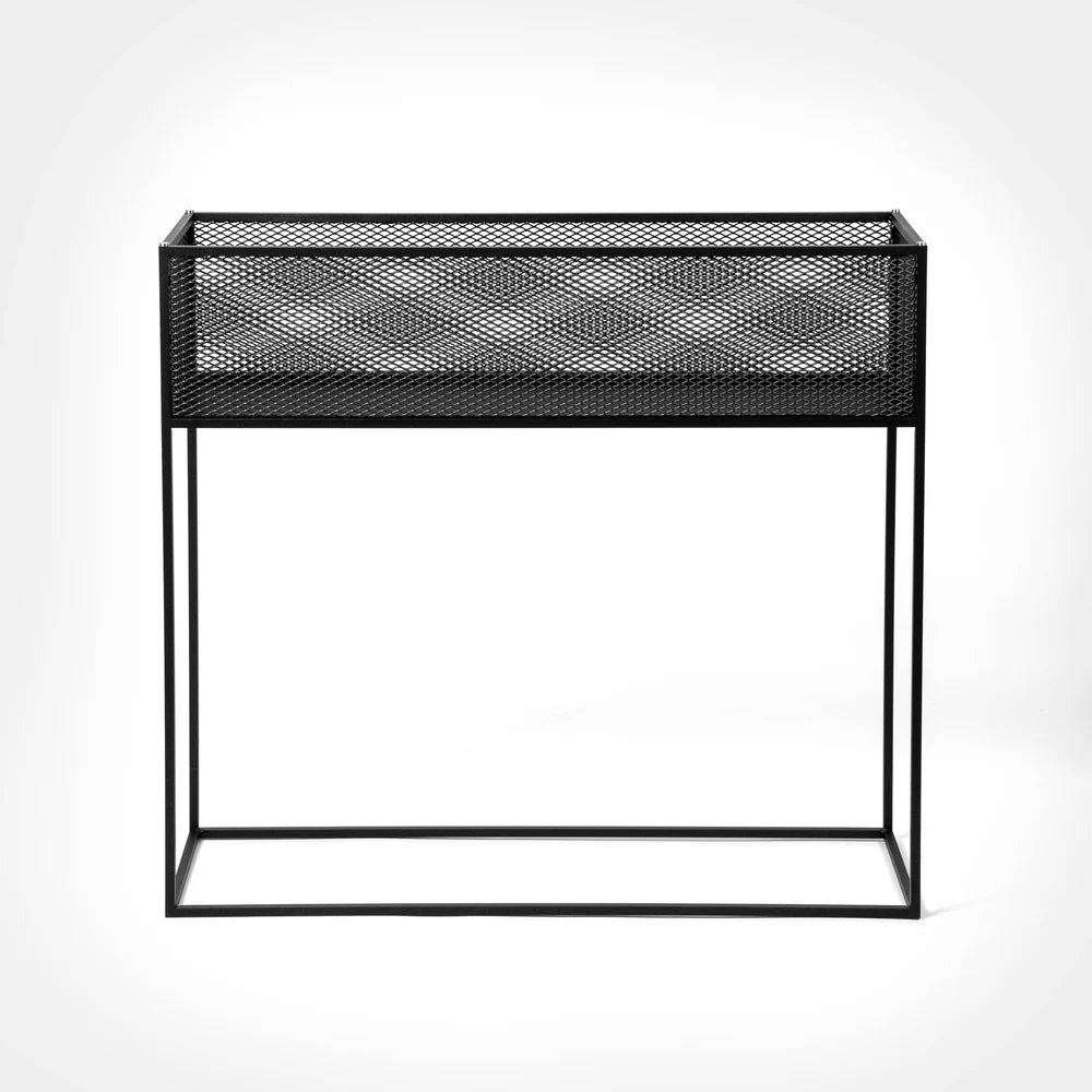 Buster + Punch Meshed Planter - Matt Black Steel