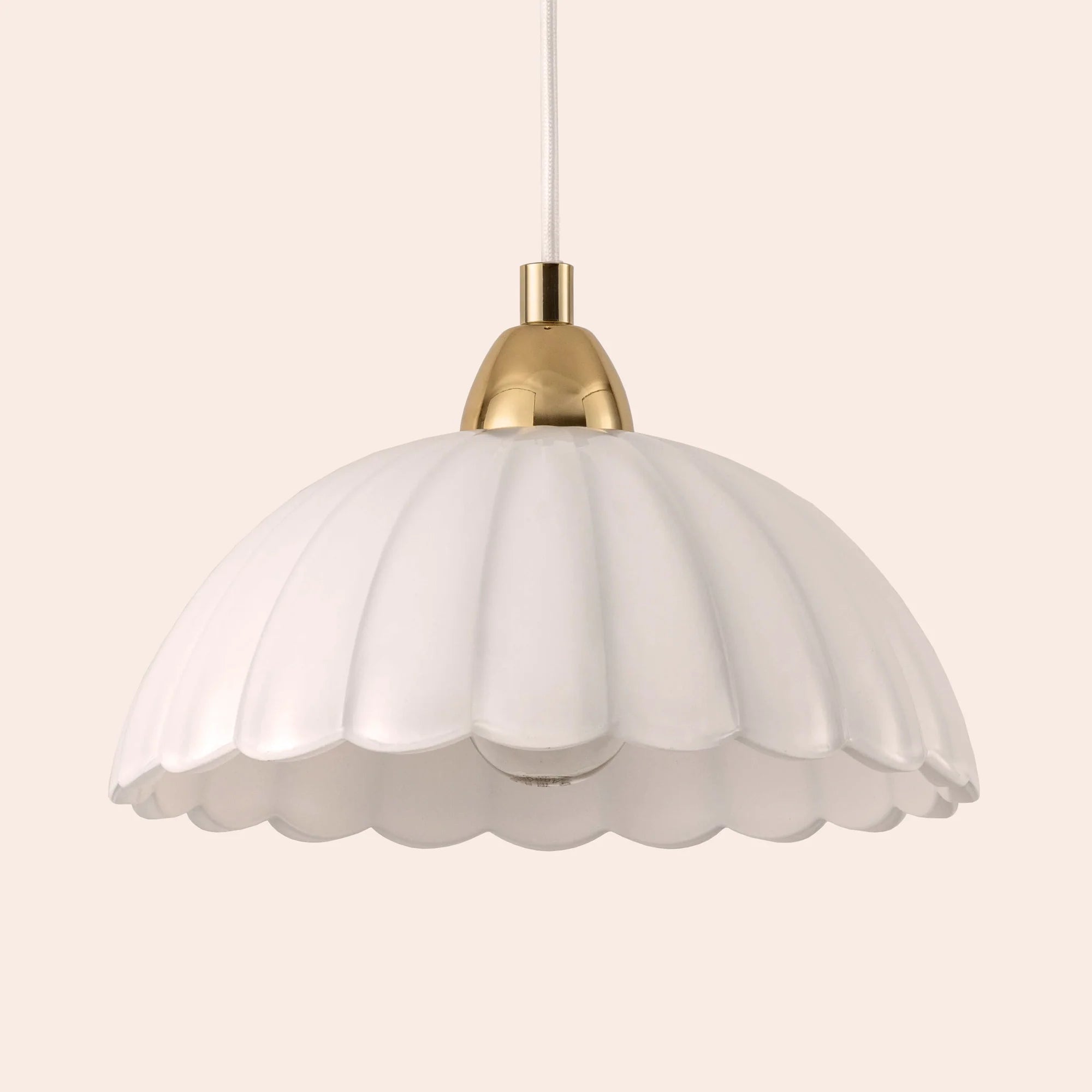 houseof. White Flower Glass Ceiling Pendant Light