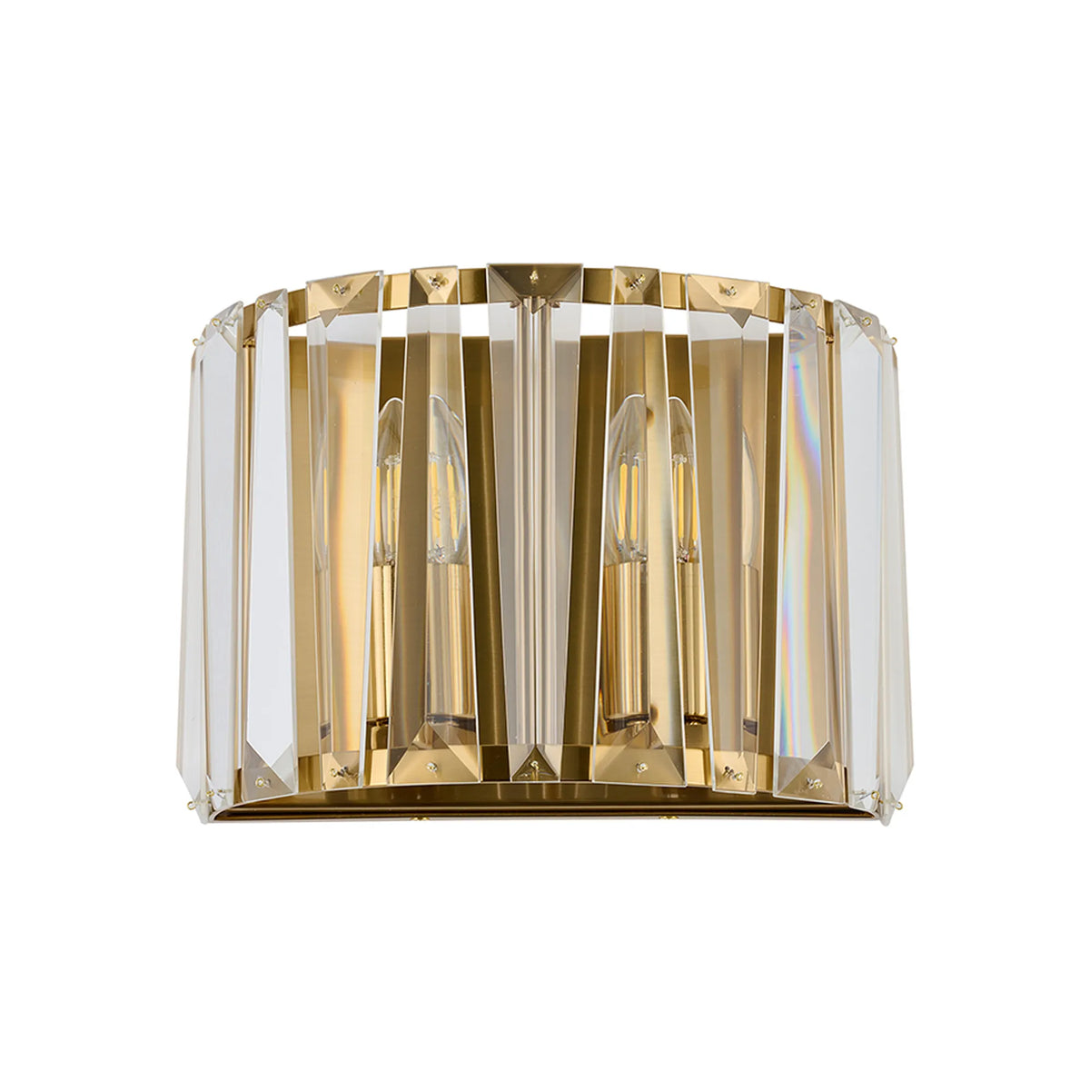 Fabula Barton Crystal Wall Light – 30 cm – Brass & Clear