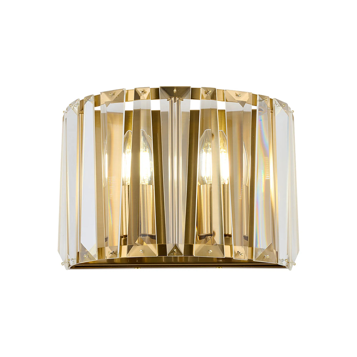 Fabula Barton Crystal Wall Light – 30 cm – Brass & Clear 30 cm