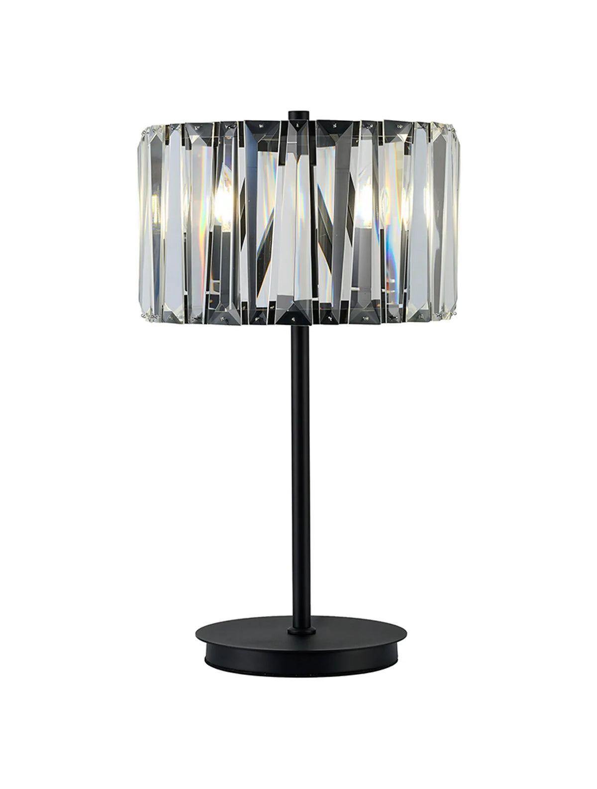 Fabula Barton Crystal Table Lamp – 34 cm – Satin Black & Clear 34 cm
