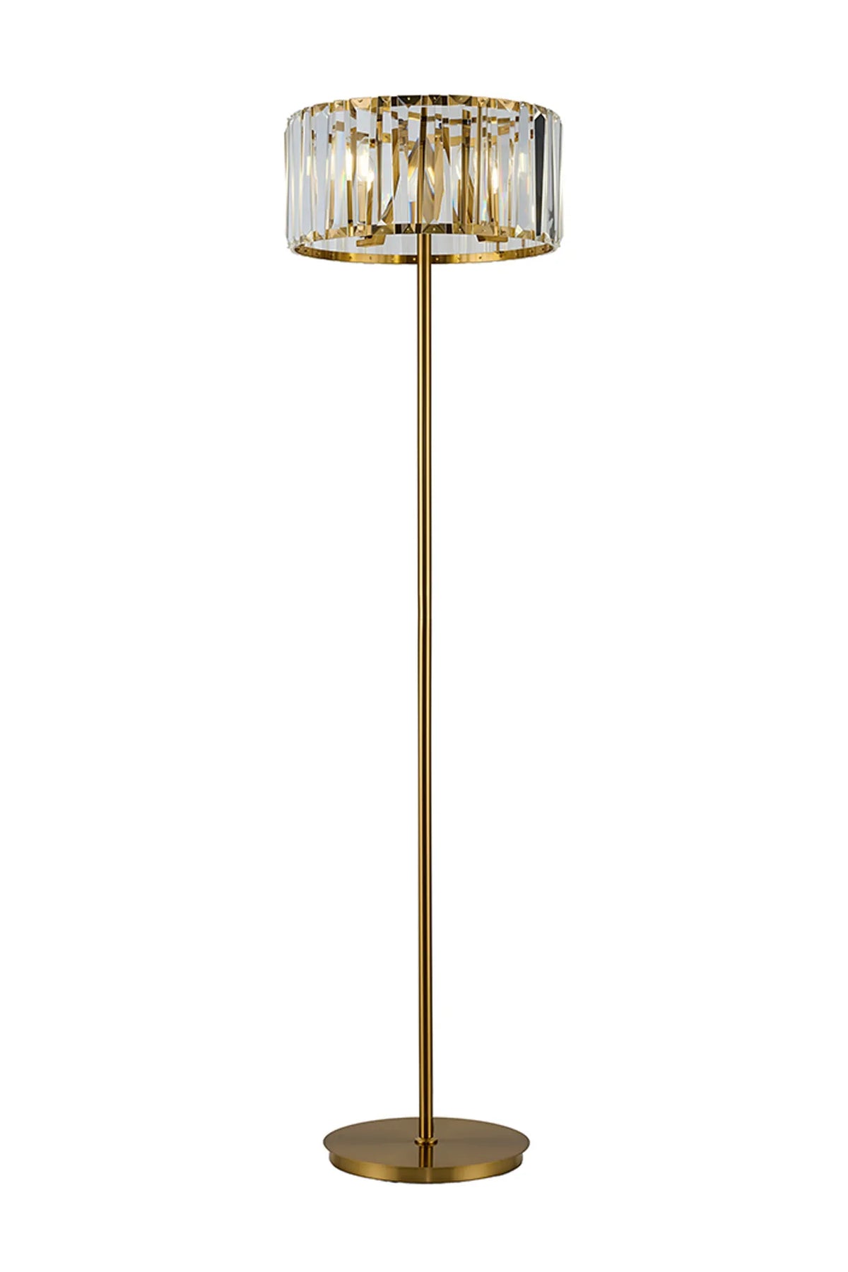 Fabula Barton Crystal Floor Lamp – 43 cm – Brass & Clear 43 cm