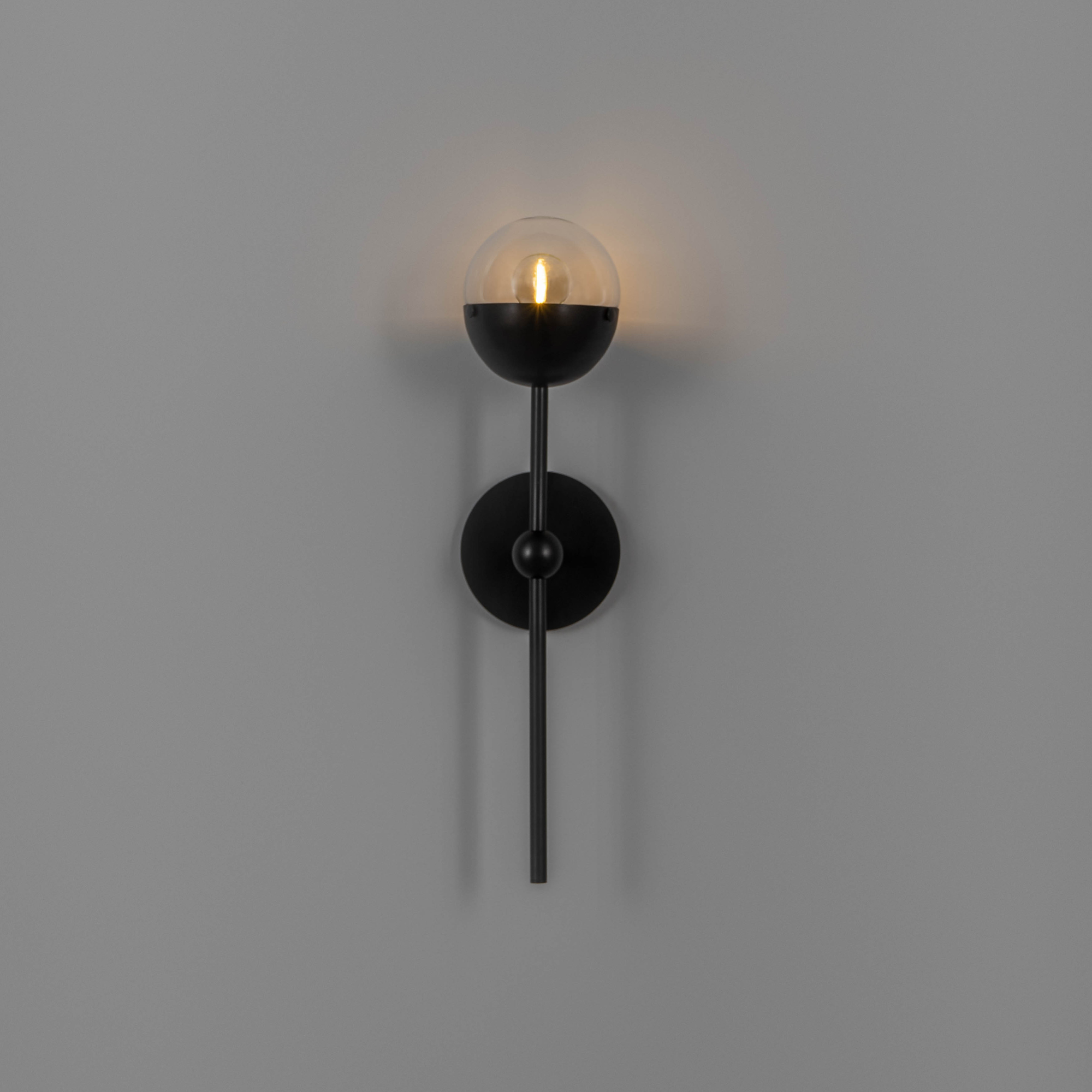 Schwung Molecule Single Wall Sconce Light - Transparent Glass
