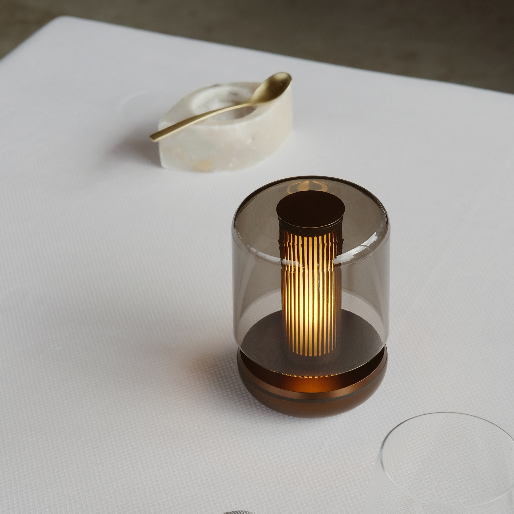 Humble Firefly Table Lamp - Bronze & Smoked Shade