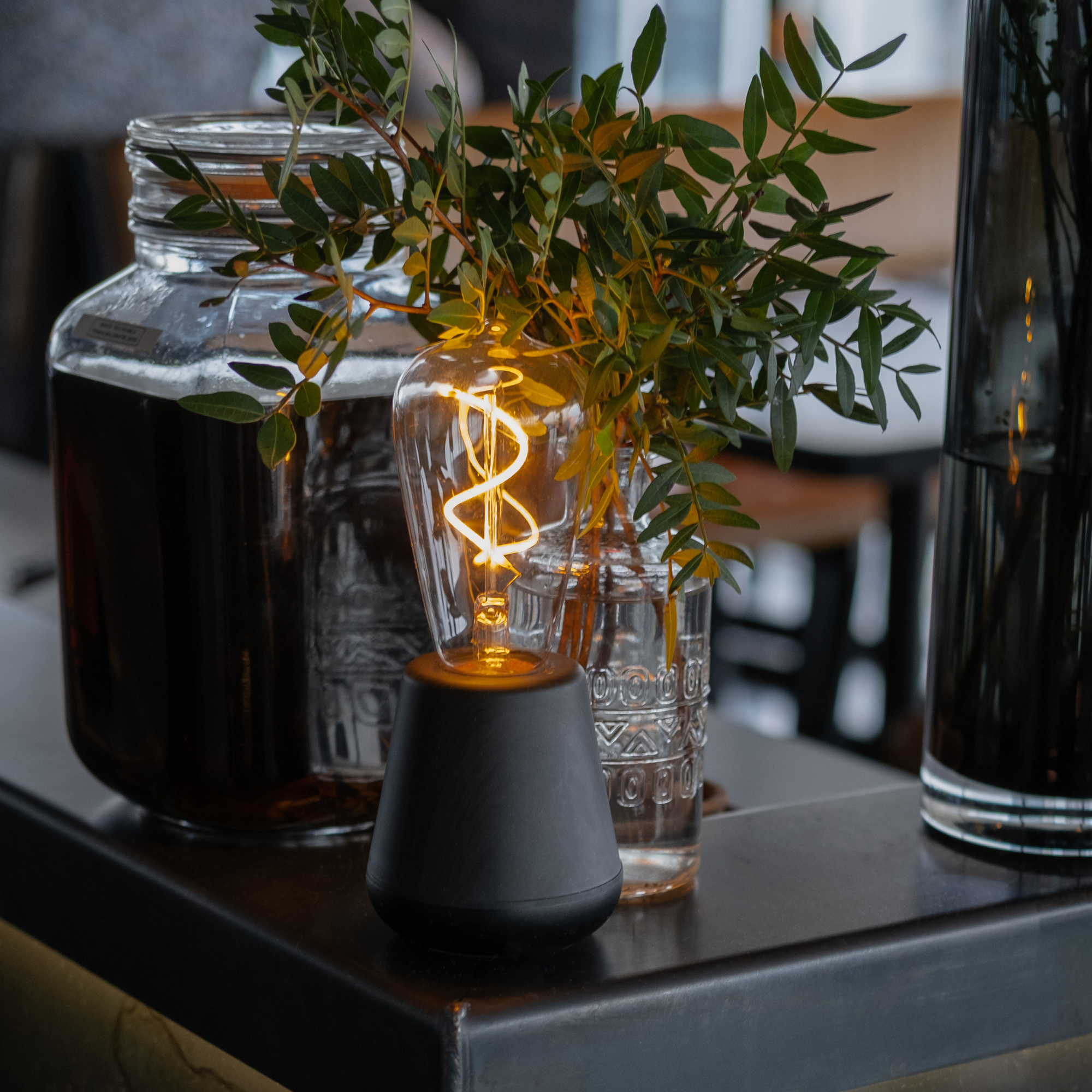 Humble One IP65 Table Light - Black Wood