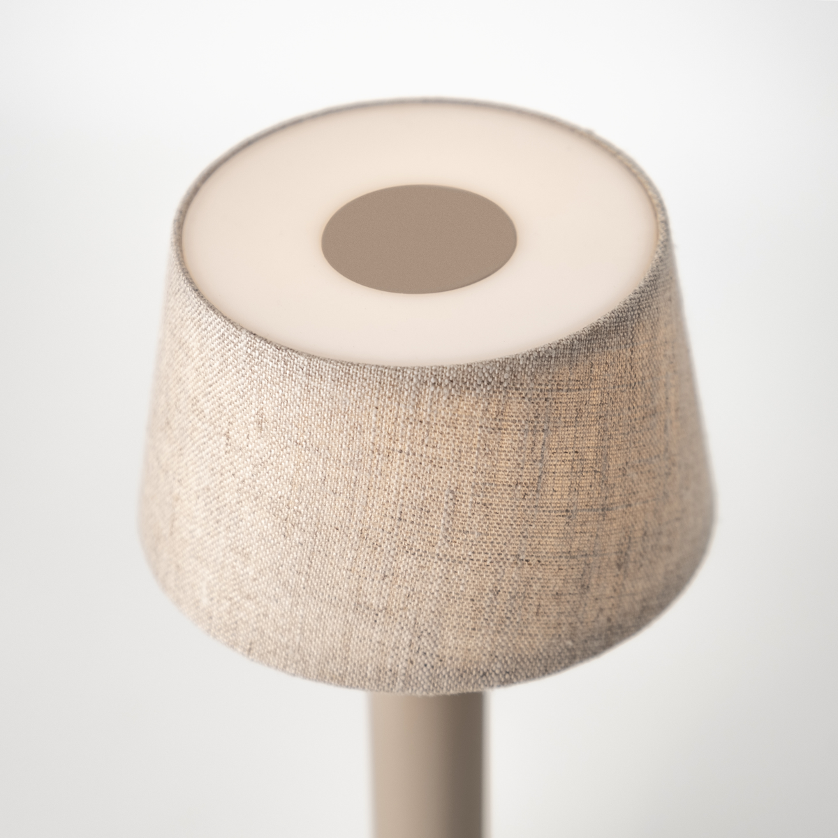 Humble Two Table Light - Beige & Beige Linen Shade