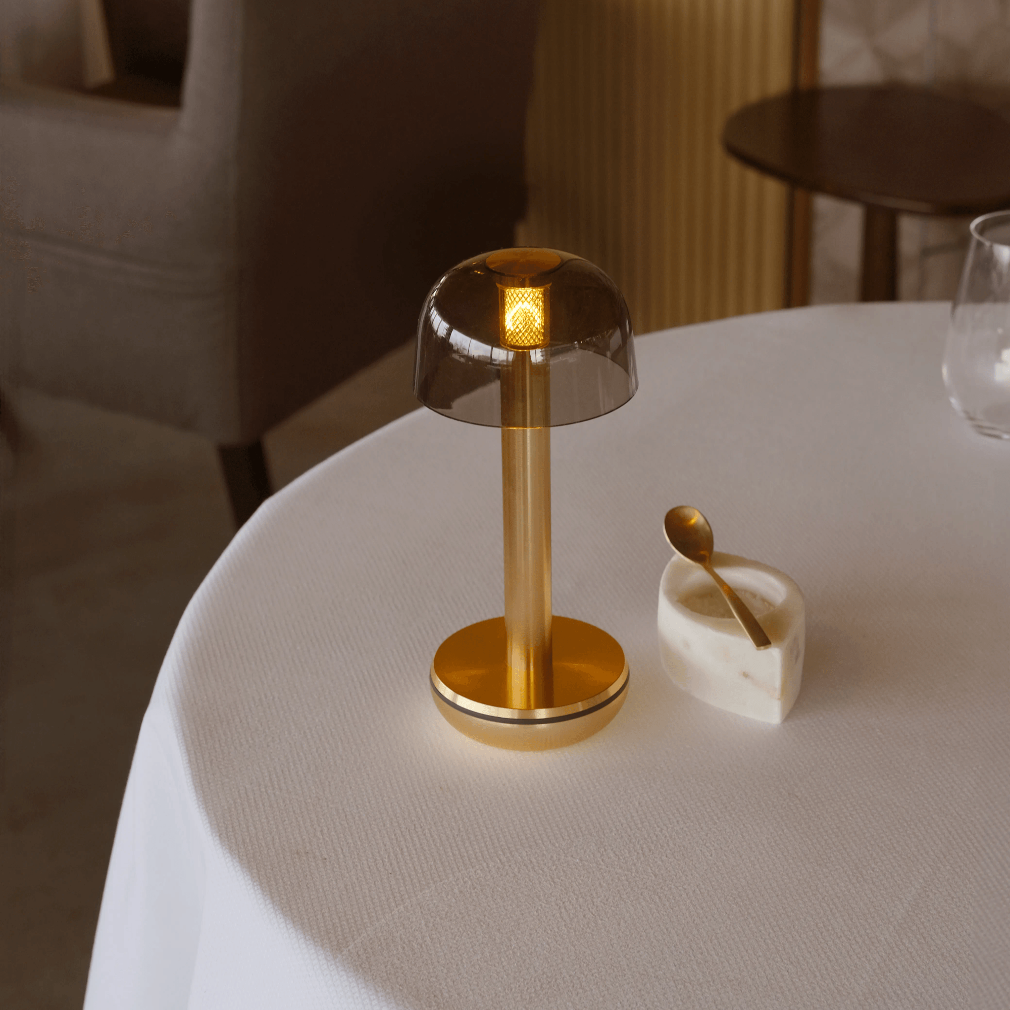 Humble Two Table Light - Gold Smoked Shade