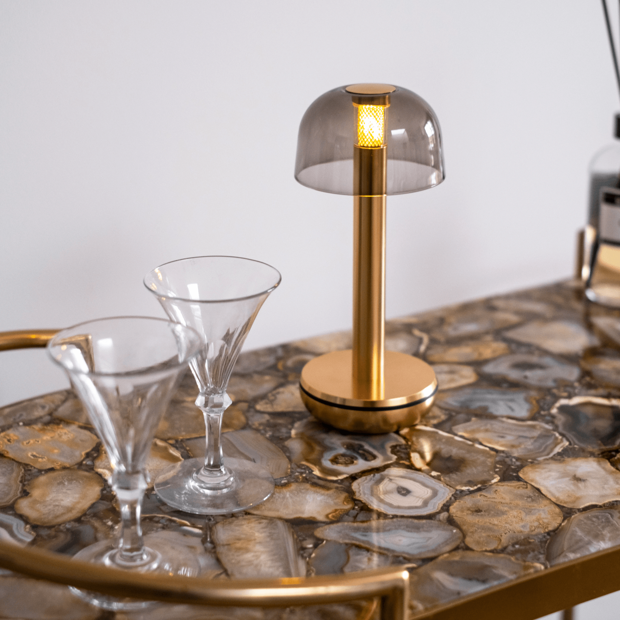 Humble Two Table Light - Gold Smoked Shade