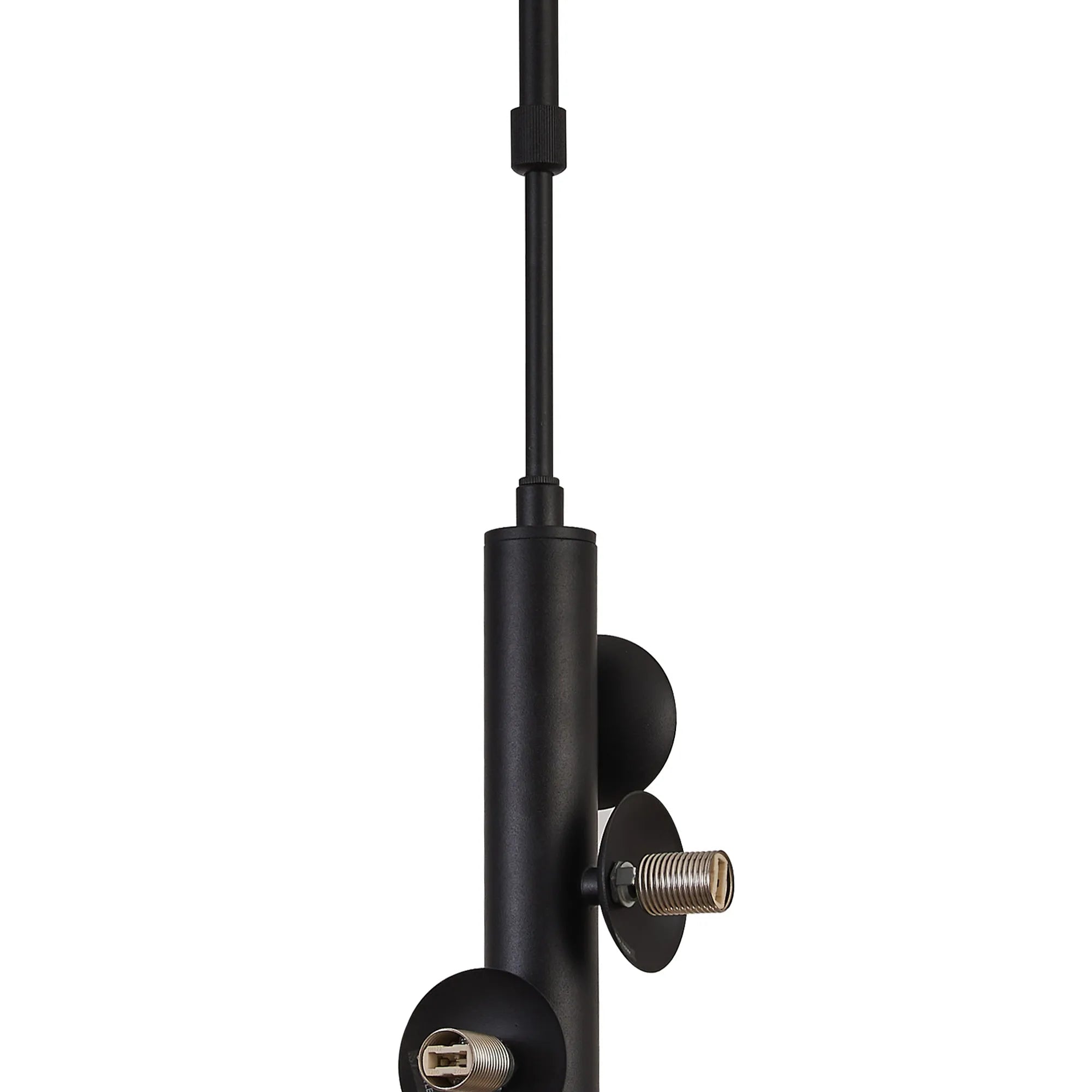 Deacon Vertical Linear Telescopic Pendant (Frame Only) 6 Light - Satin Black