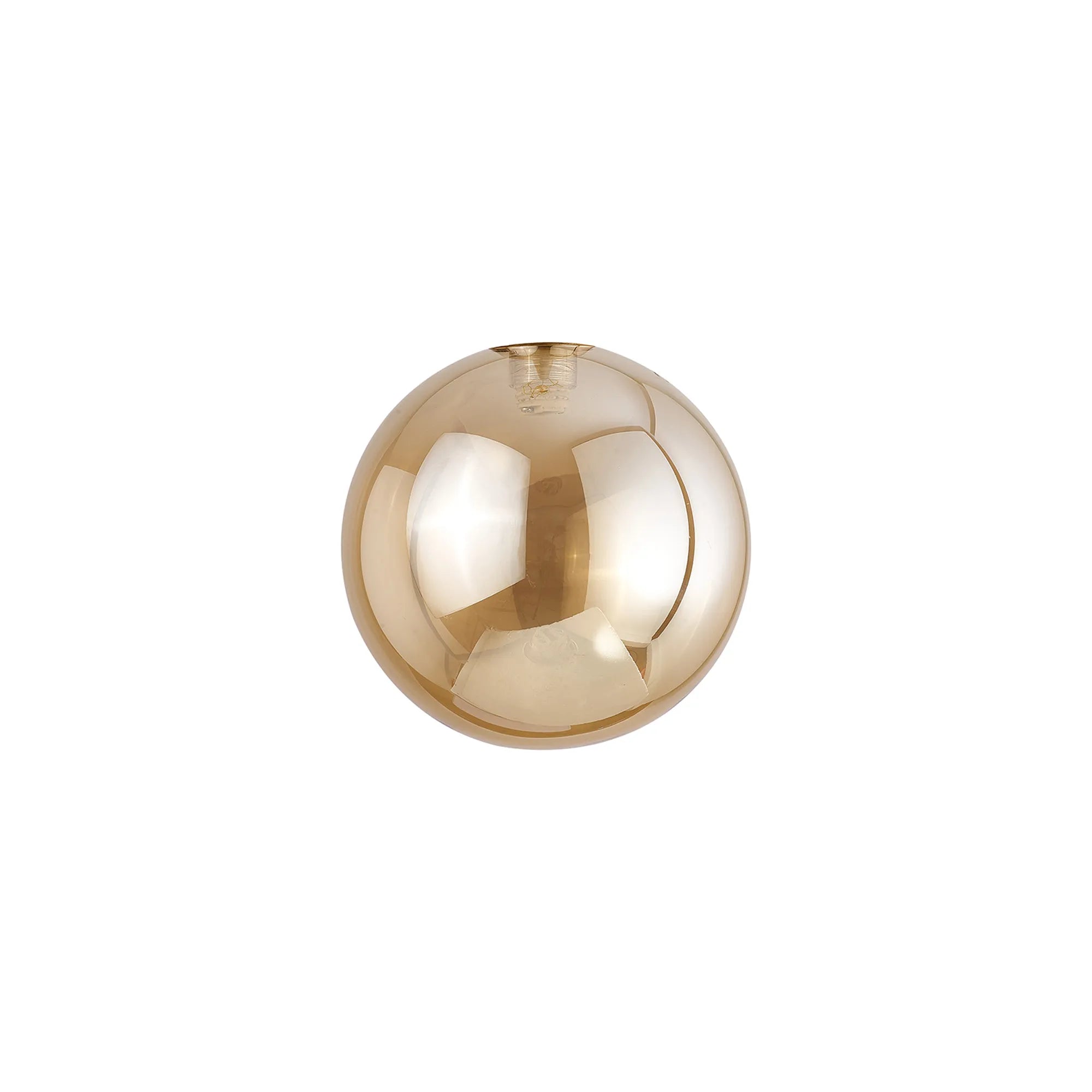 Deacon 9cm Round Amber Plated Glass