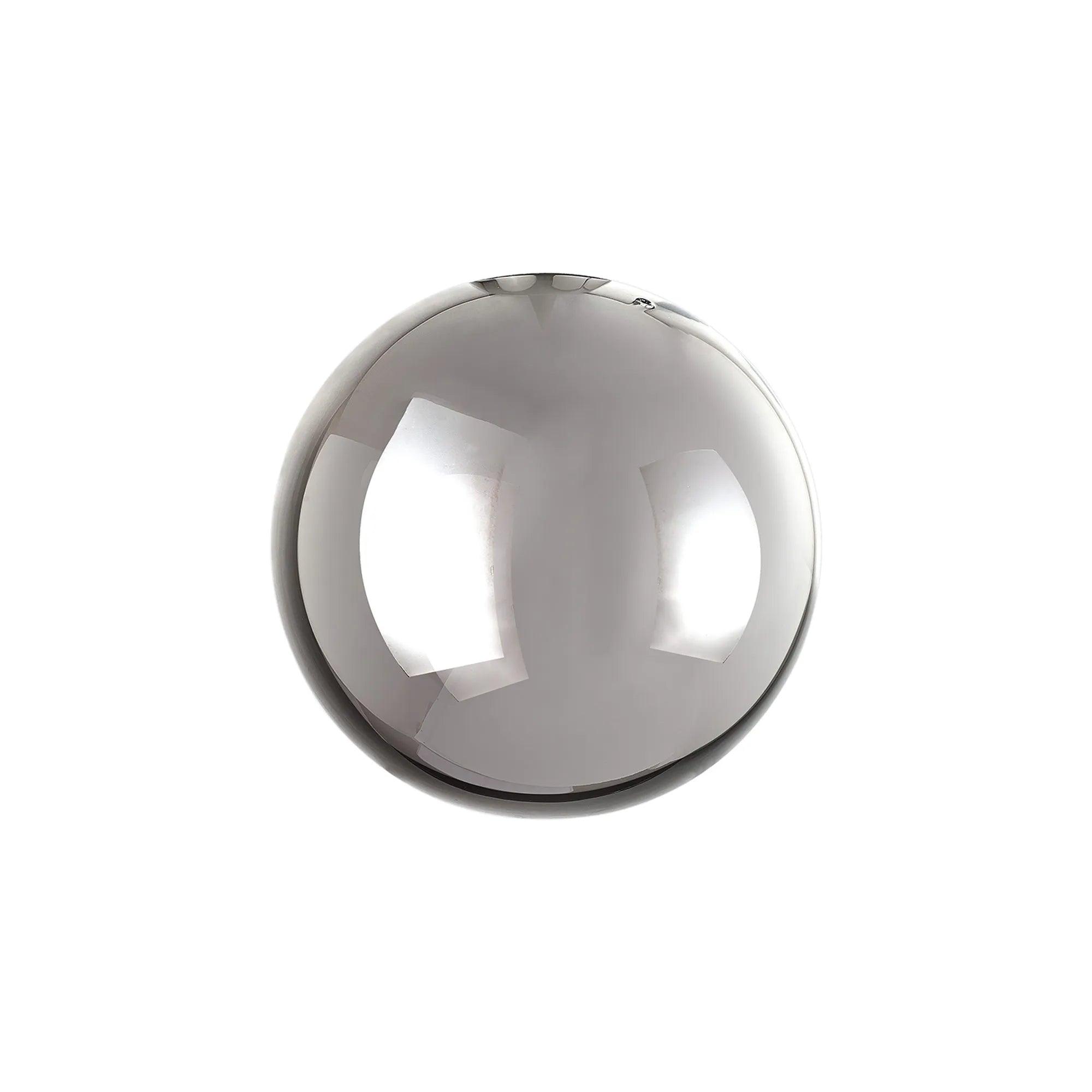 Deacon 12cm Round Smoke Plated Glass