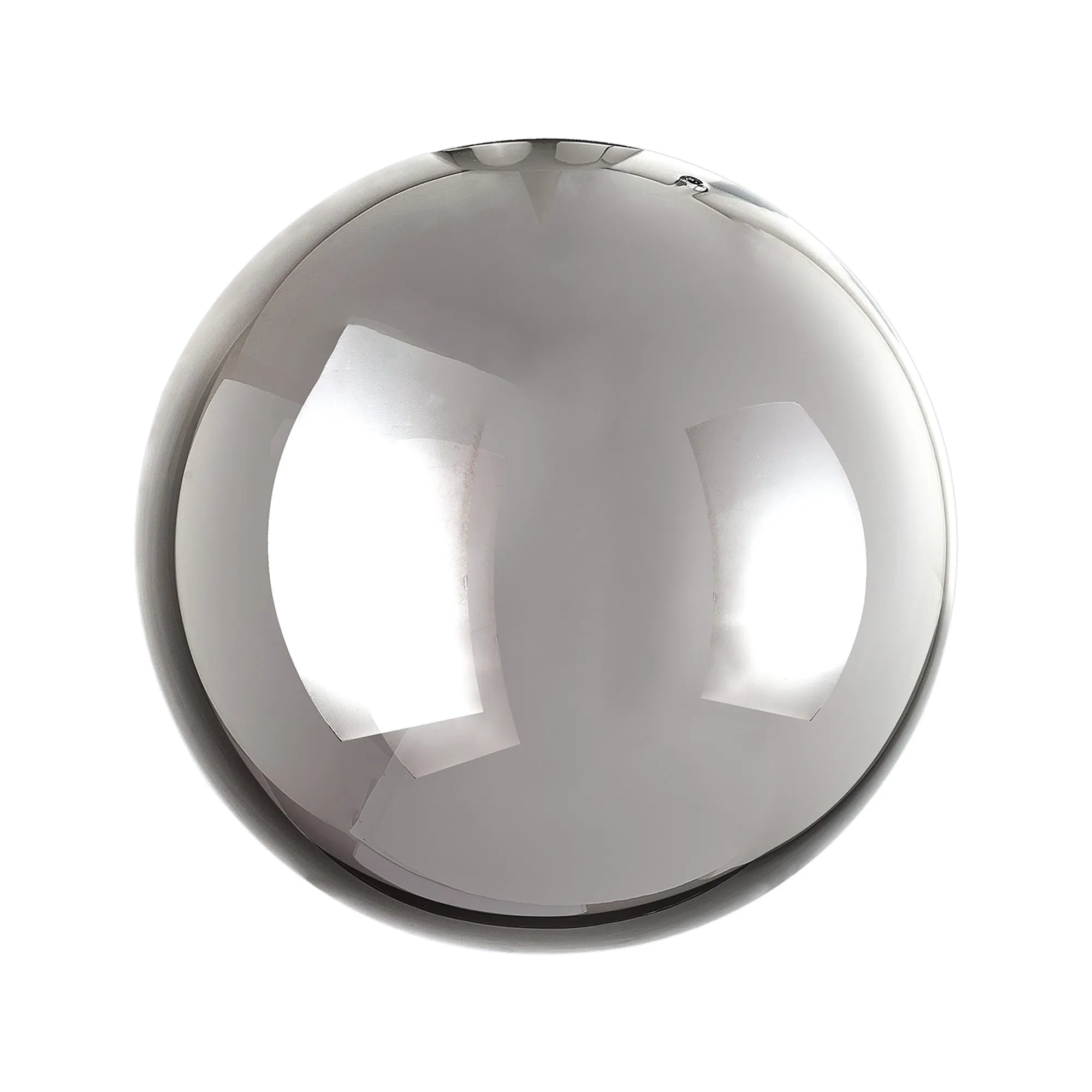 Deacon 18cm Round Smoke Plated Glass