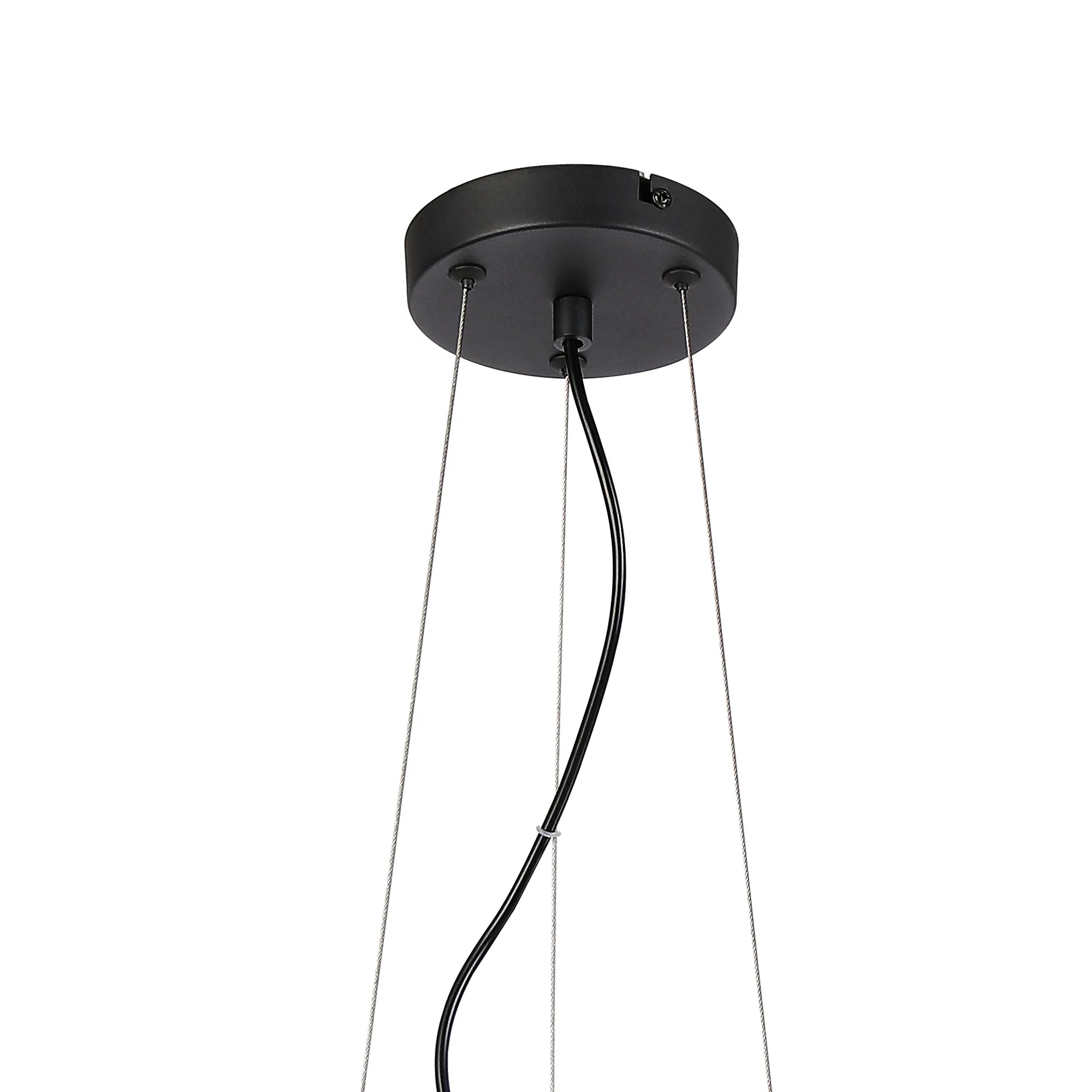 Deacon Twisted Pendant 9 Light - Satin Black Chrome Plated Glass