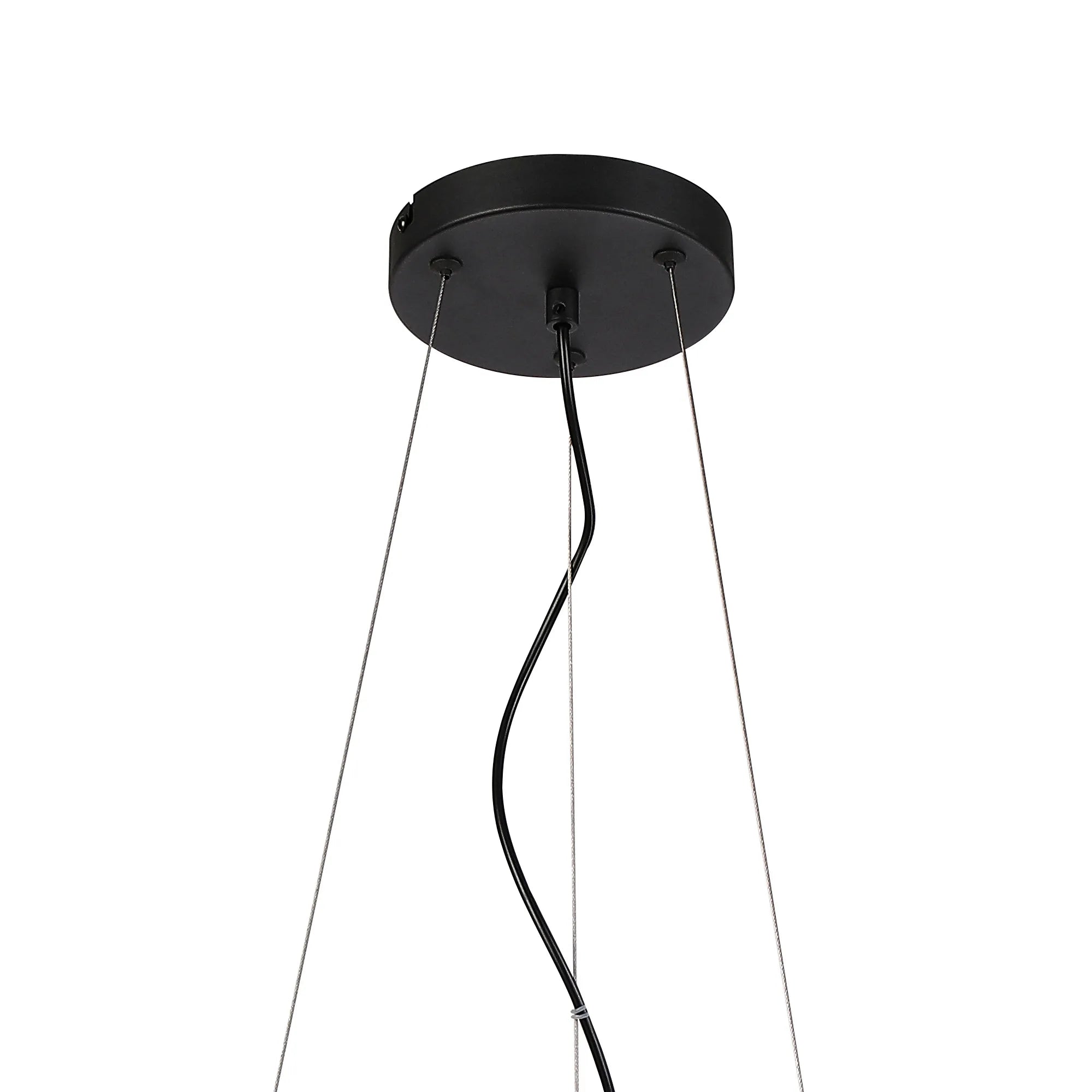 Deacon Twisted Pendant 12 Light - Satin Black Iridescent Plated Glass
